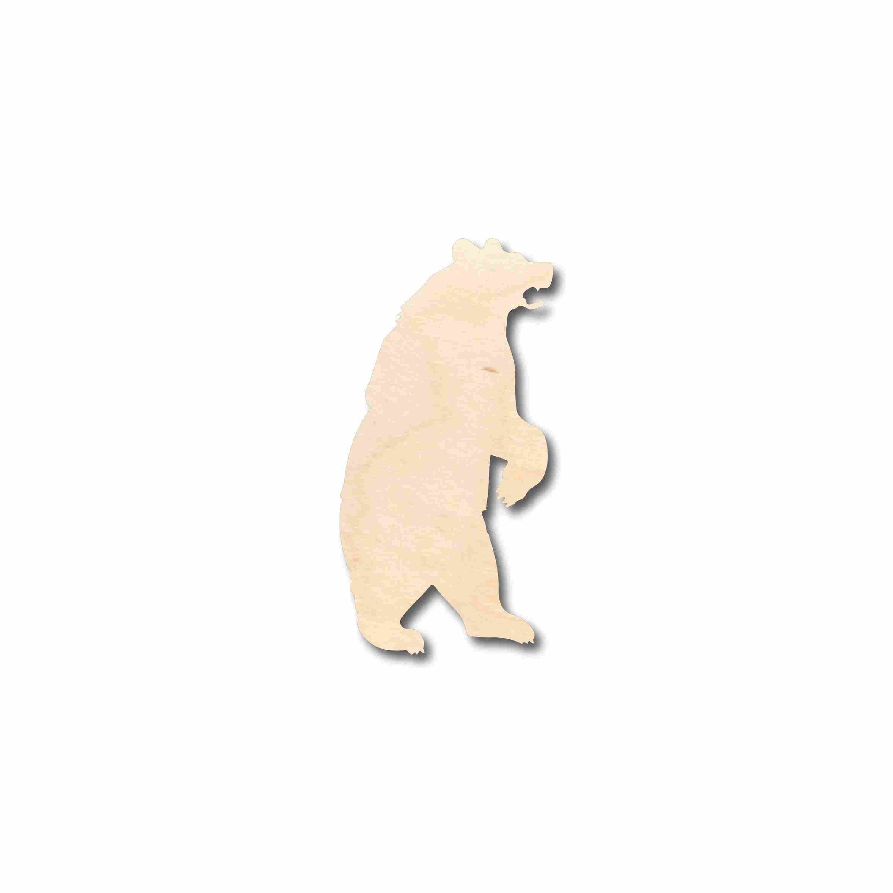 DIY Unfinished Standing Wood Bear Silhouette - Up to 46 for Crafting
