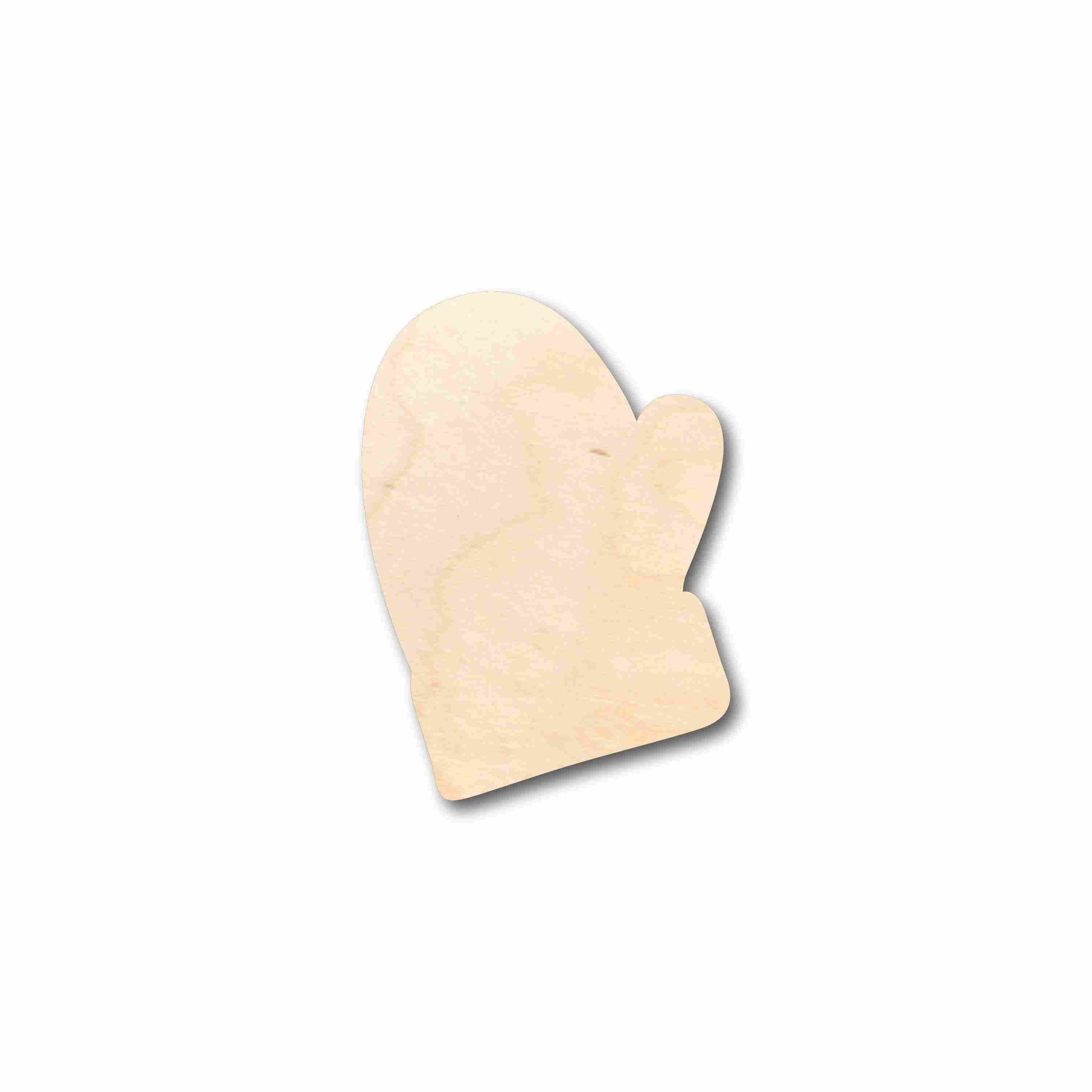 Unfinished Wood Mitten Silhouette - Ideal for Up to 46 Do - It - Yourself Craft Projects