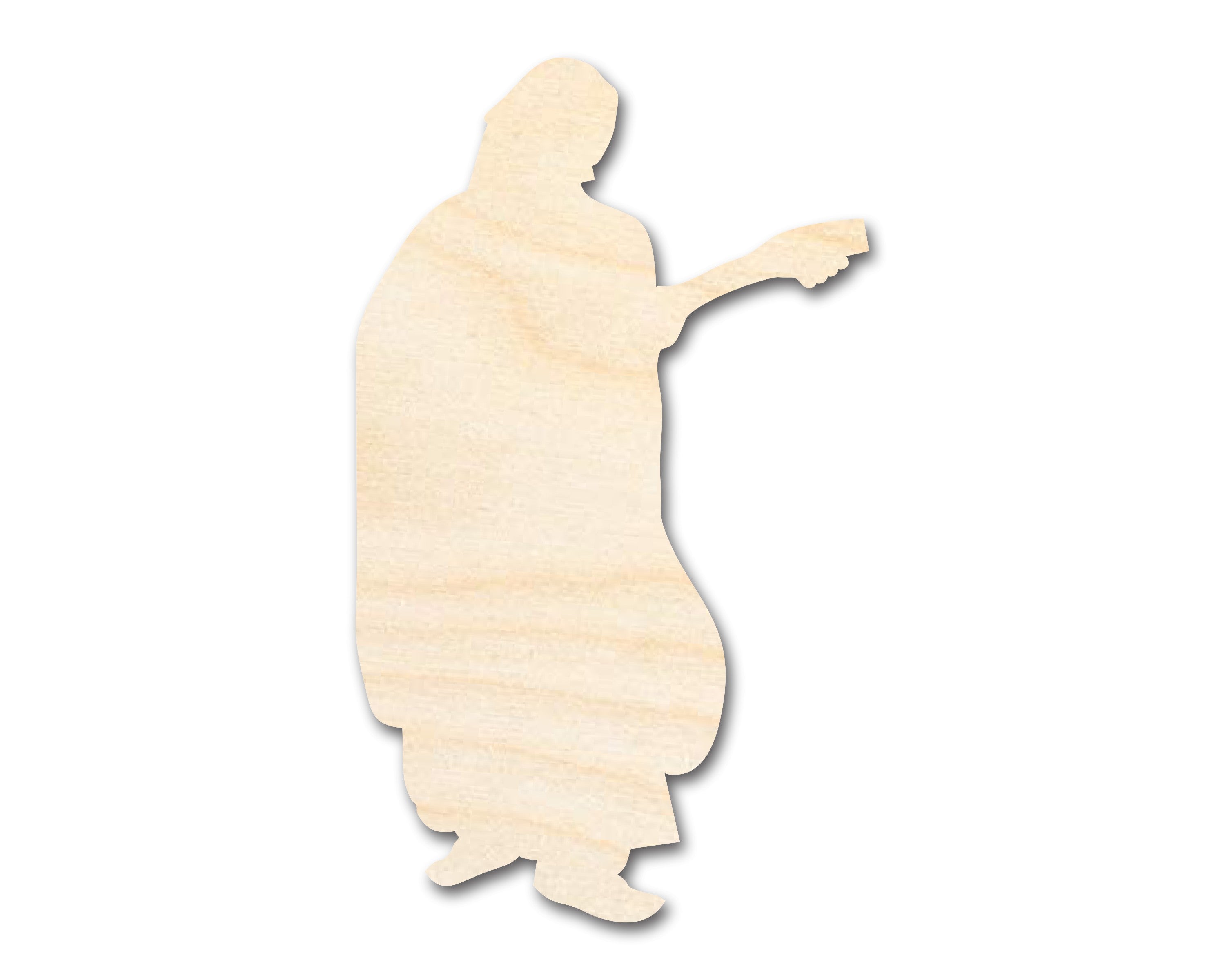 Unfinished Renaissance Bard Shape Wood Craft - Up to 46 Inches