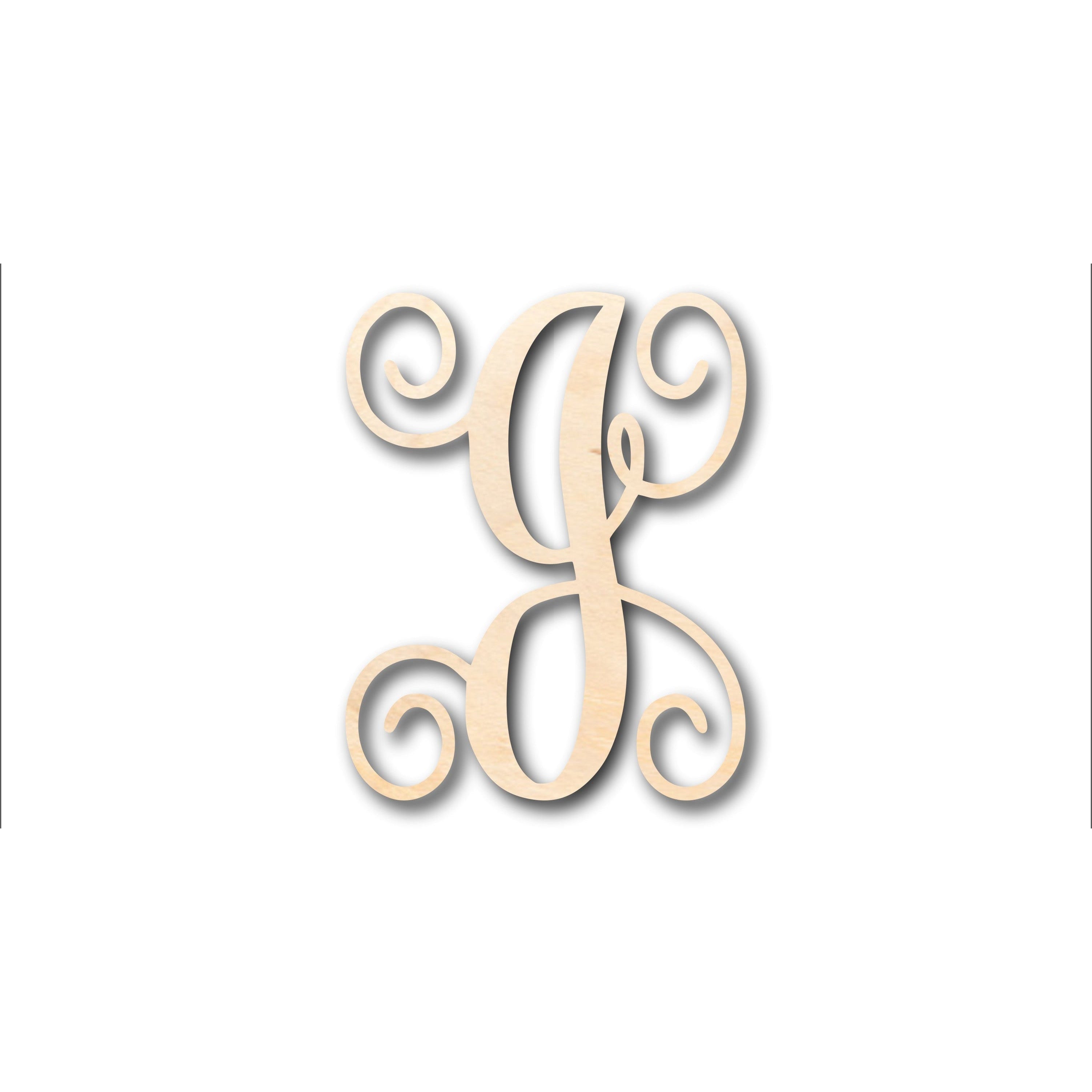 Unfinished DIY Craft - Wood Monogram J Shape, Available up to 46 Inches for Your Creative Projects