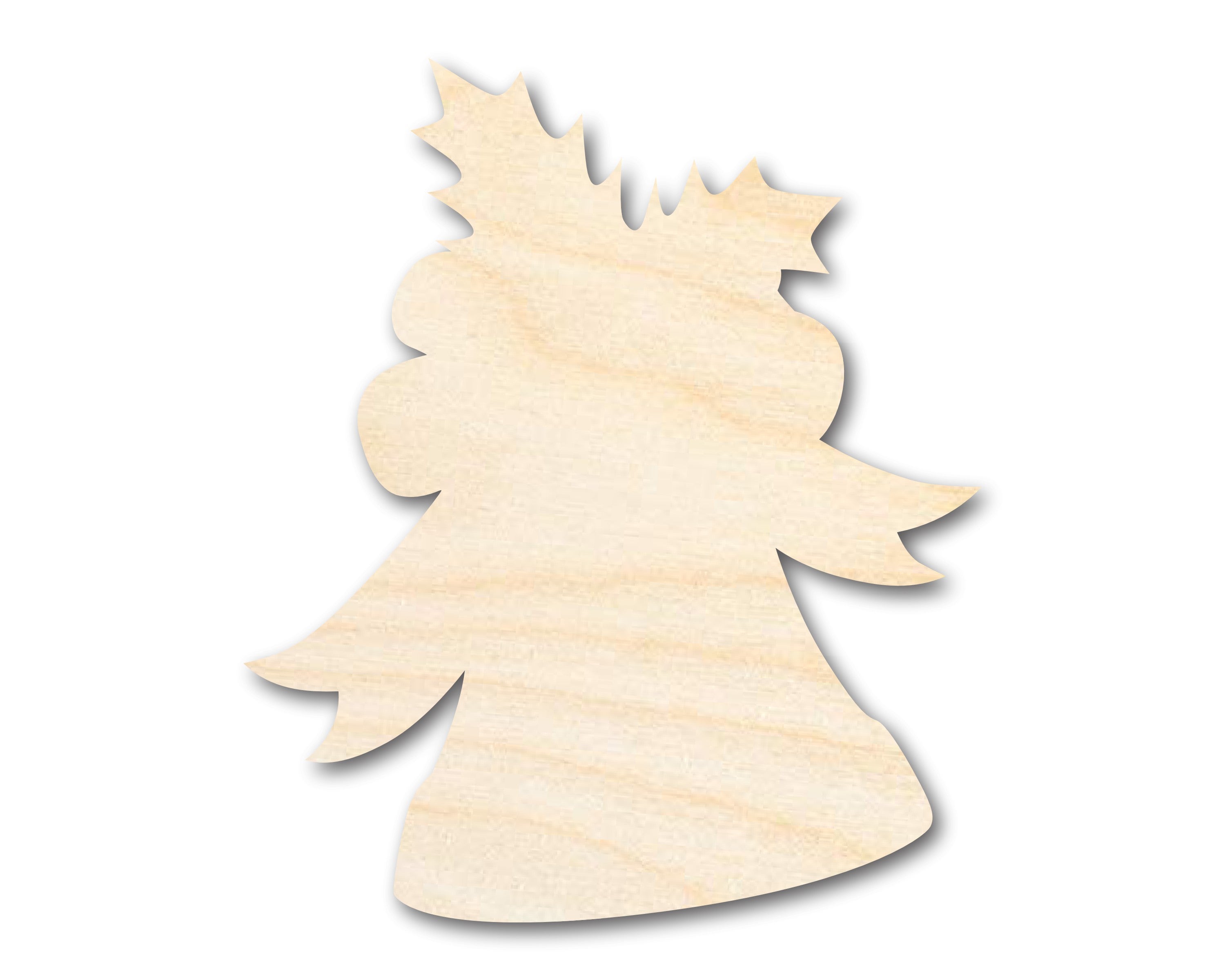 Enhanced DIY Unfinished Wood Jingle Bell Shape Craft Cutout