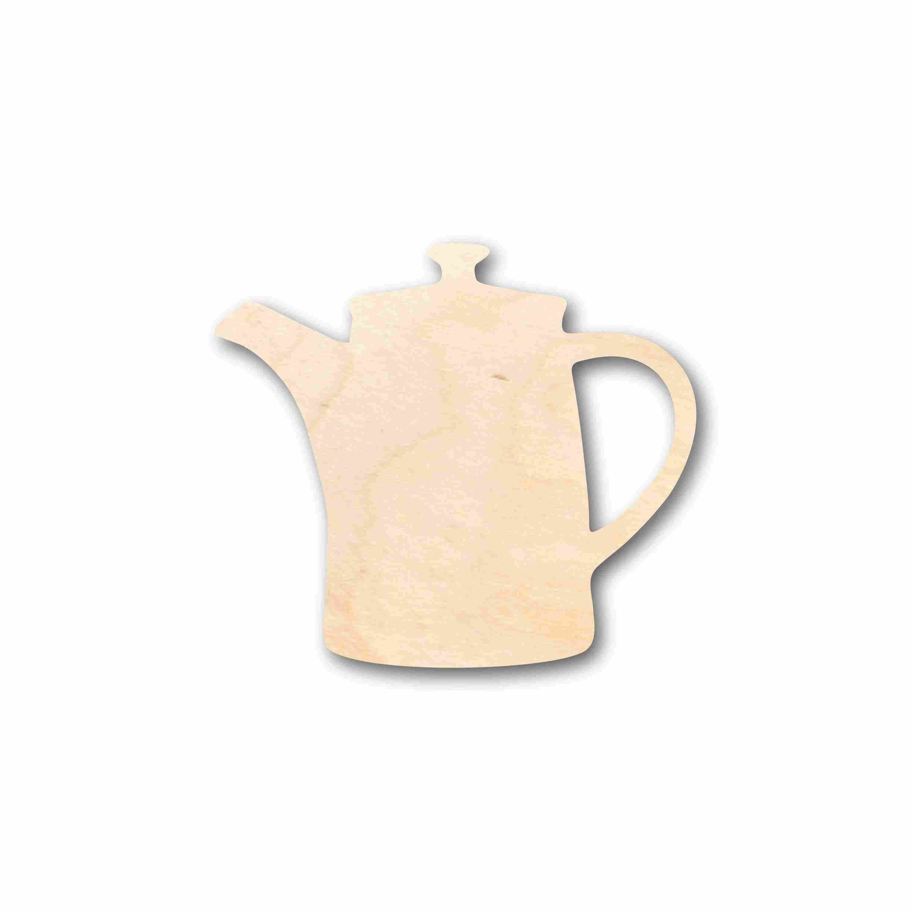 DIY Unfinished Wood Coffee Pot Silhouette - Up to 46 Crafting Options
