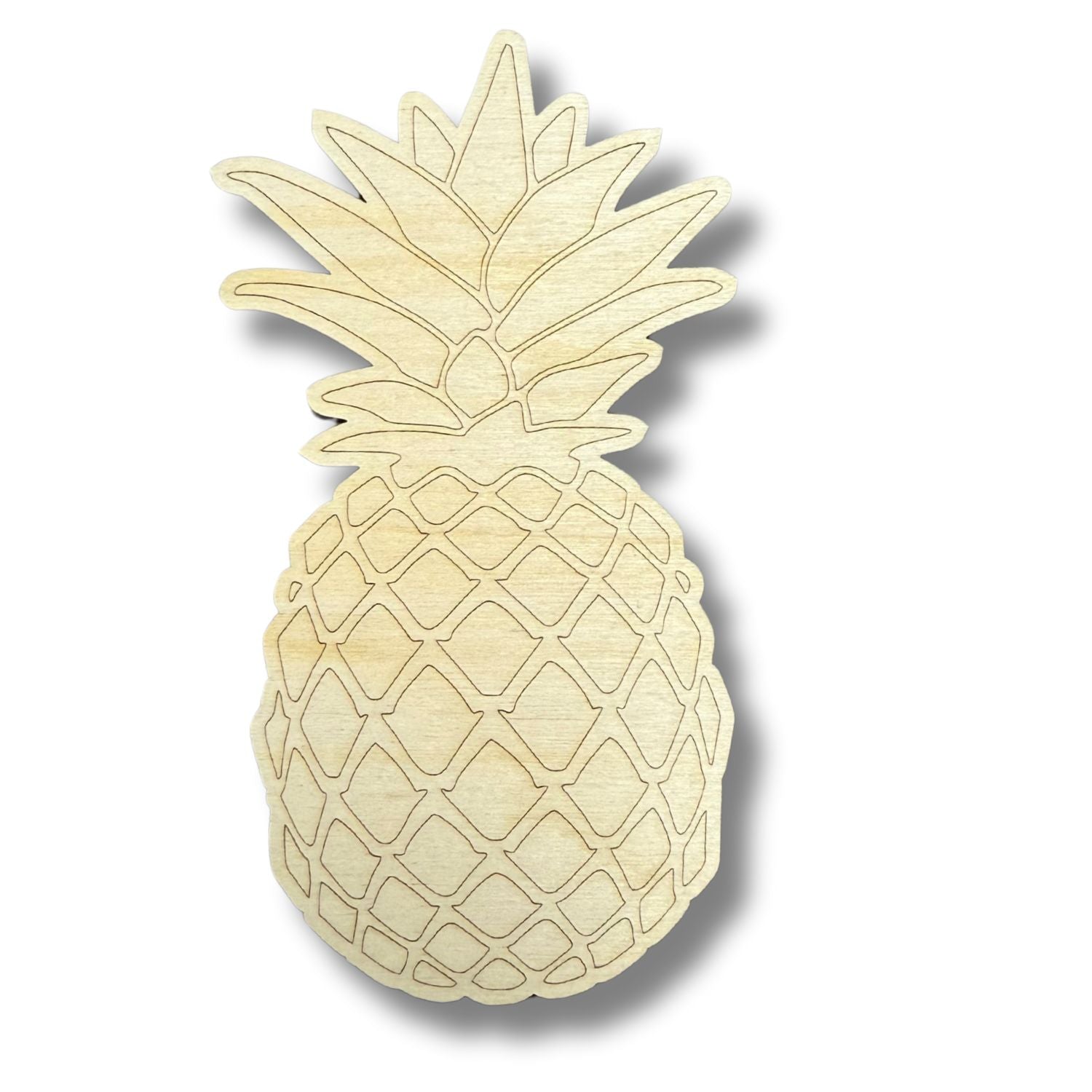 Unfinished Pine Etched Wood Crafts in Pineapple Shape for Up to 30 DIY Paint - by - Line Projects