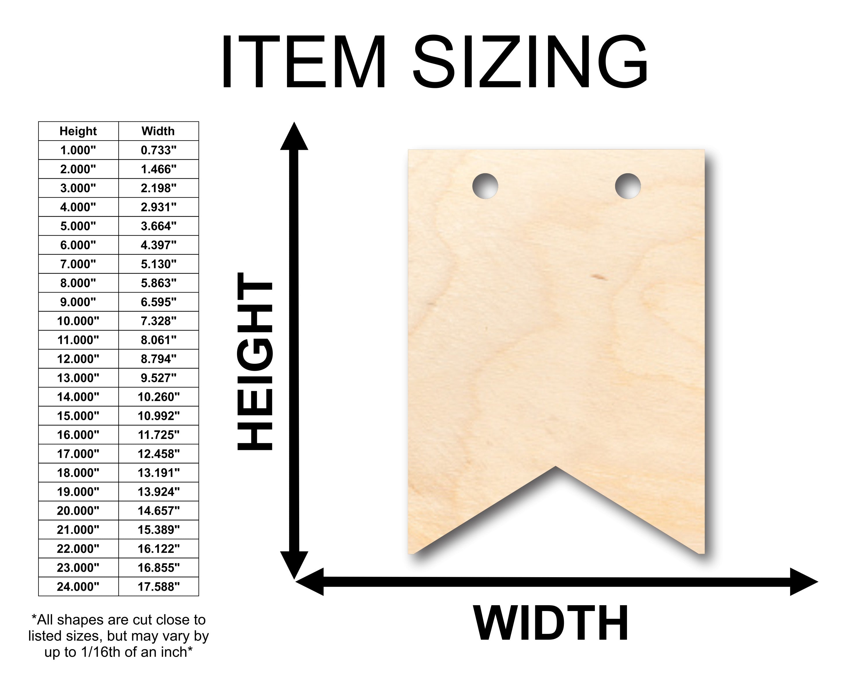 DIY Unfinished Wood Rope Sign Banner Plaque Shapes for Crafts, Available up to 46 Inches