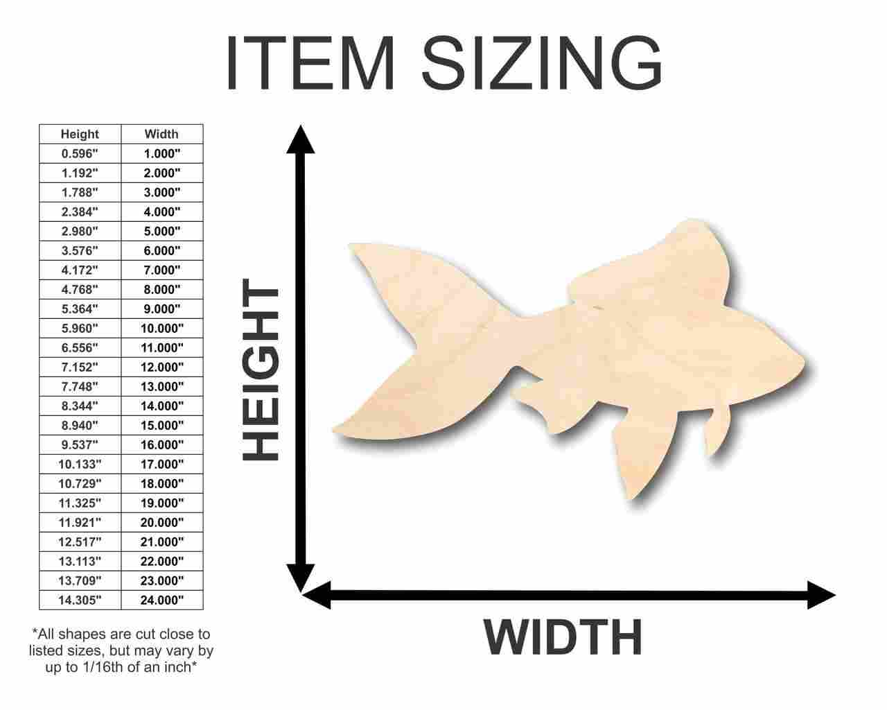 DIY Unfinished Ocean Animal Wood Fish Shapes up to 46