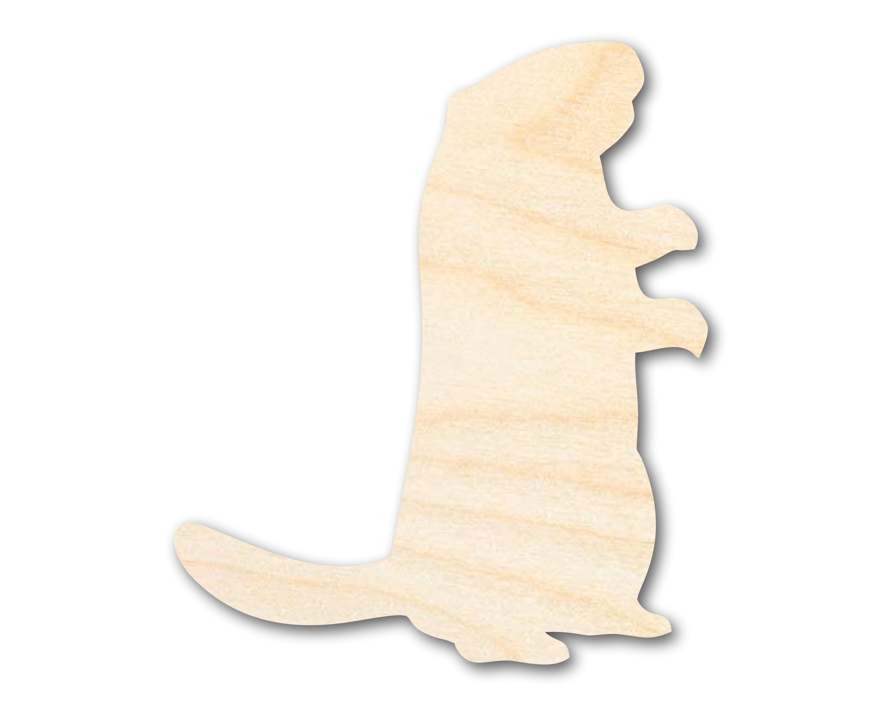 Unfinished DIY Craft Standing Groundhog Shape Cutout for Groundhog Day, Up to 46 Inches