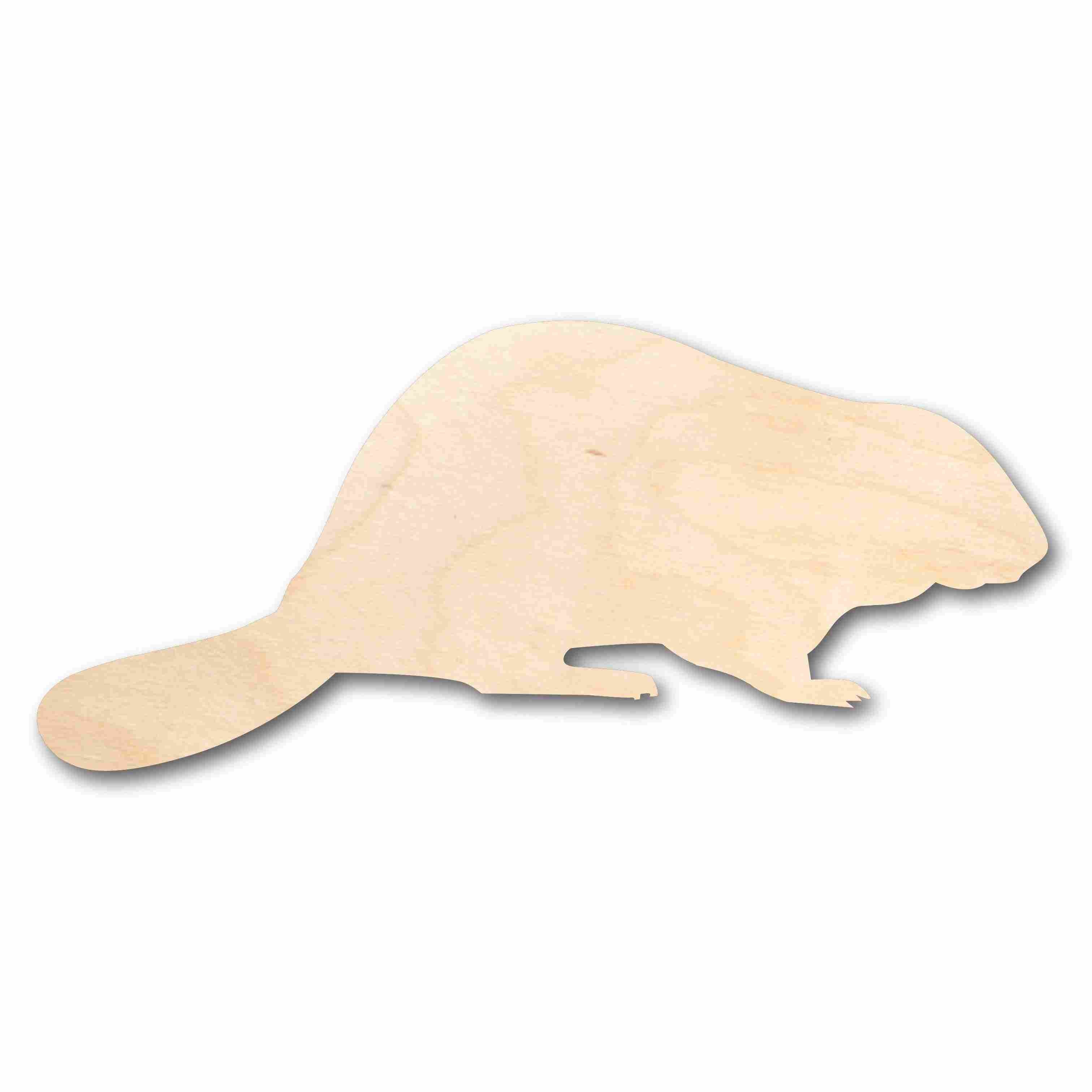 DIY Unfinished Wood Beaver Silhouette - Up to 46 Crafts Available
