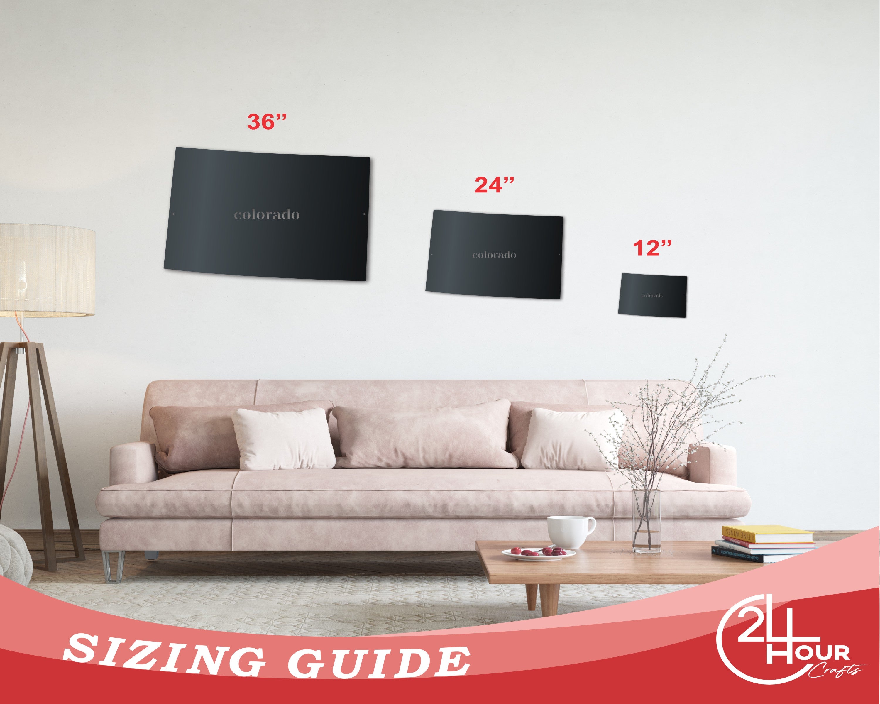 Customizable Metal Wall Art Sign of Colorado State in the US with 14 Different Color Options