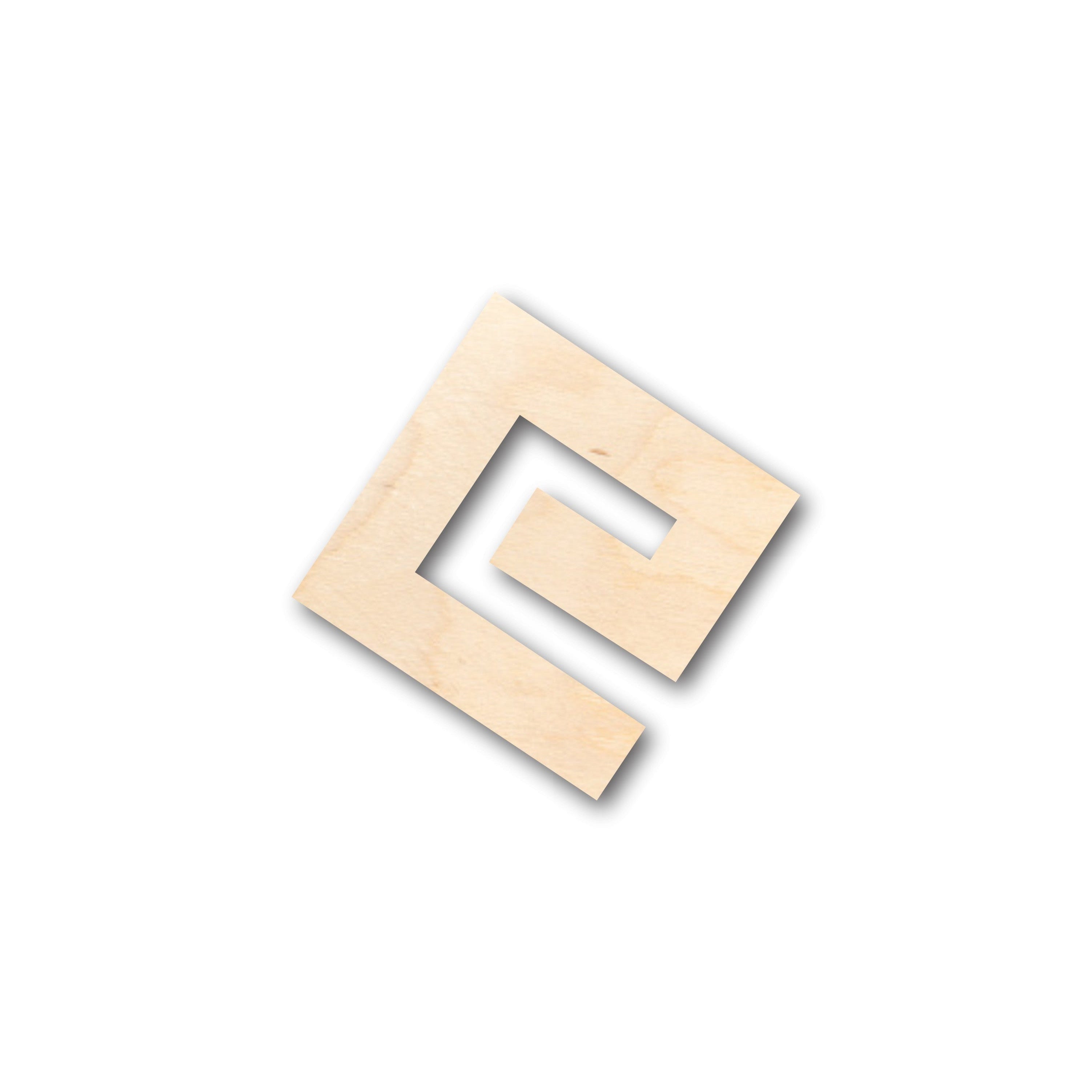 DIY Unfinished Wood Greek Key Symbol Shapes Up to 46 Inches for Crafts