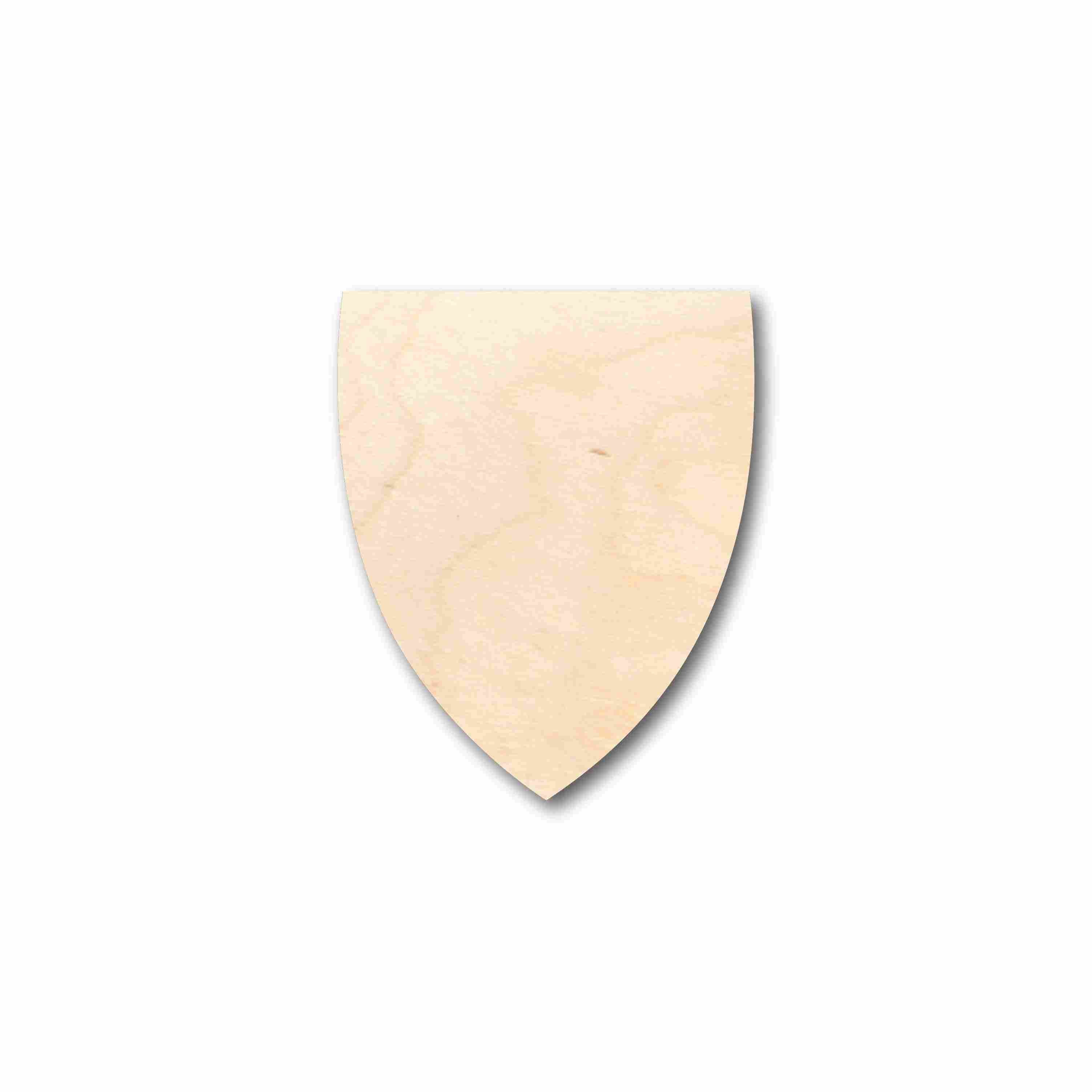 Unfinished Flat - Top Wood Shield Silhouette Ideal for Up to 46 Do - It - Yourself Craft Projects