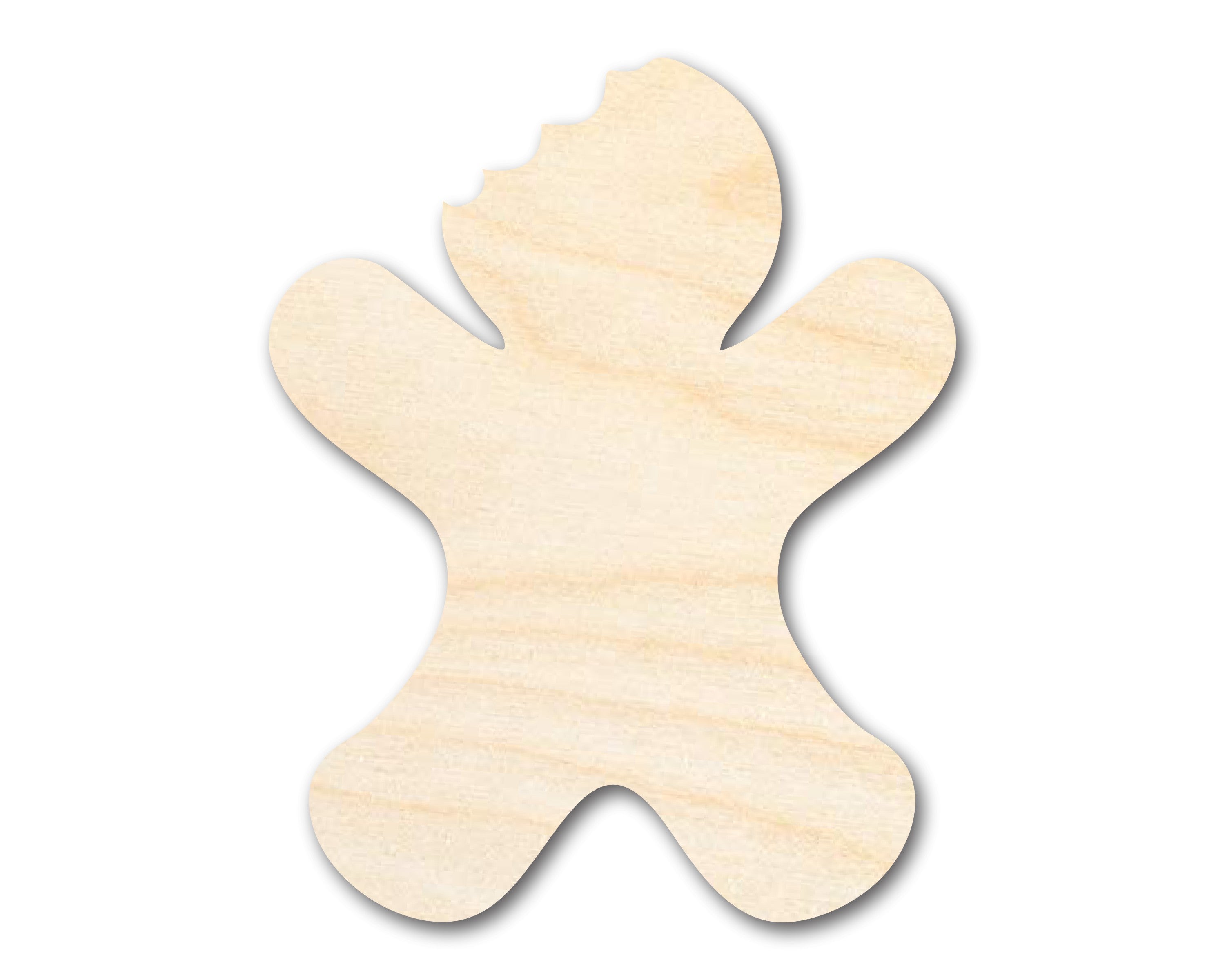 Unfinished Baltic Birch Wood Gingerbread Bite Shapes for Crafts - Up to 36 Inches