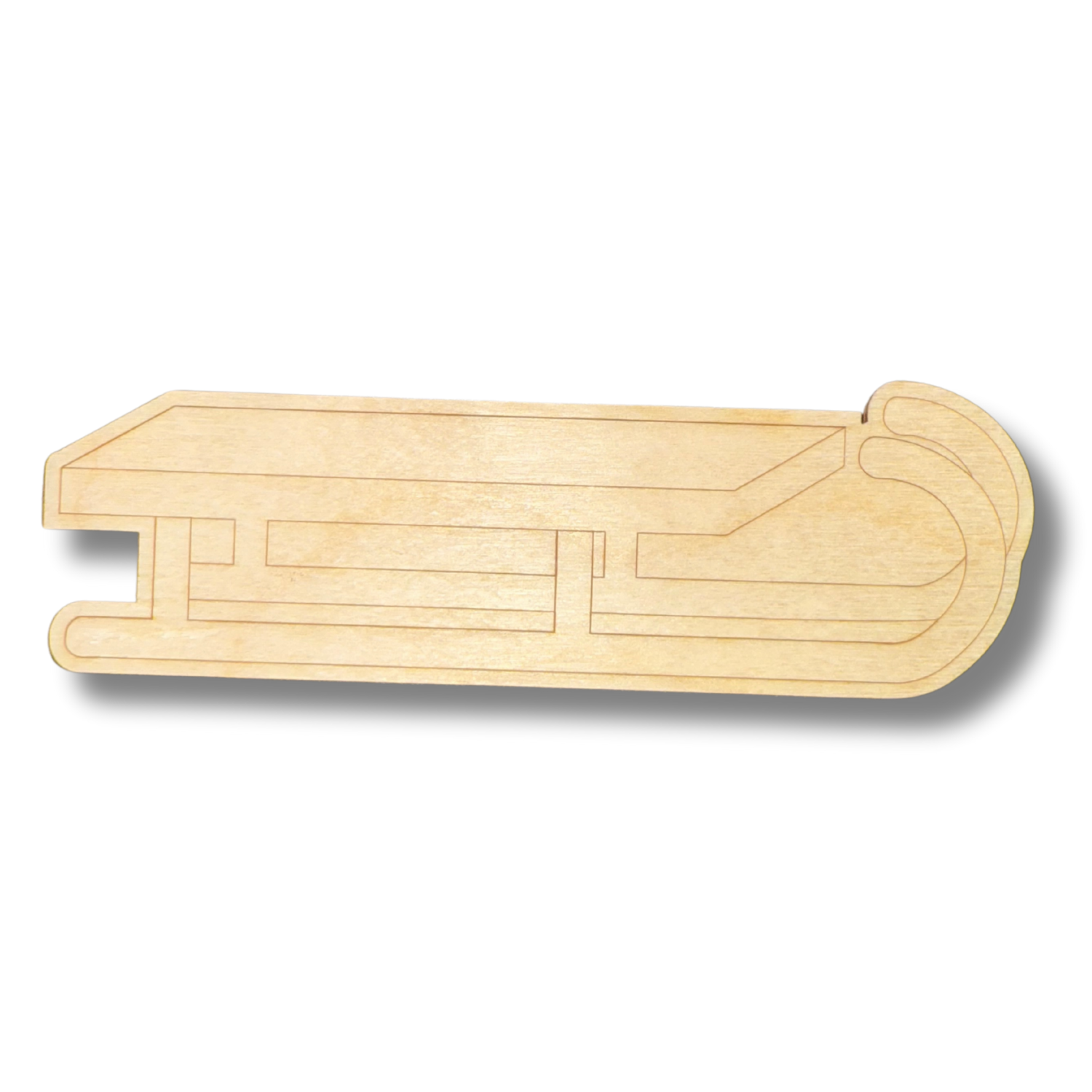 DIY Unfinished Wood Etched Sled Shapes for Up to 30 Paint - by - Line Crafts