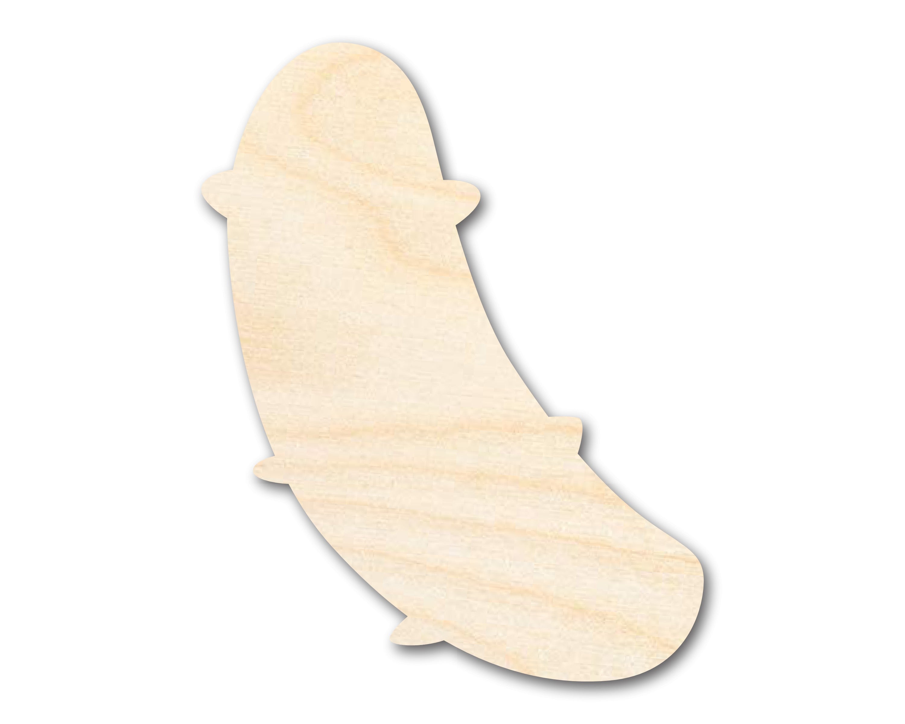 Enhanced DIY Craft Cutout: Unfinished Wood in Pickle Shape from the Bigger and Better Collection