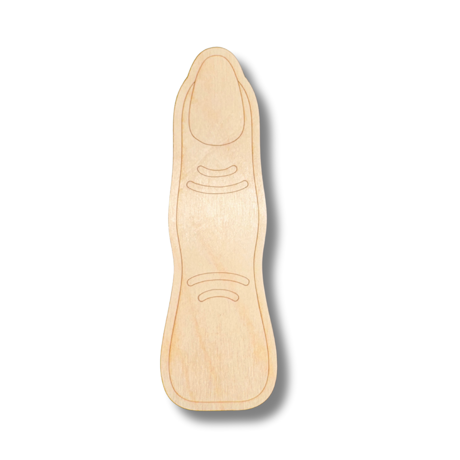 Unfinished DIY Wood Craft with Etched Witch Finger Shape for Paint By Line Projects, up to 30 Options