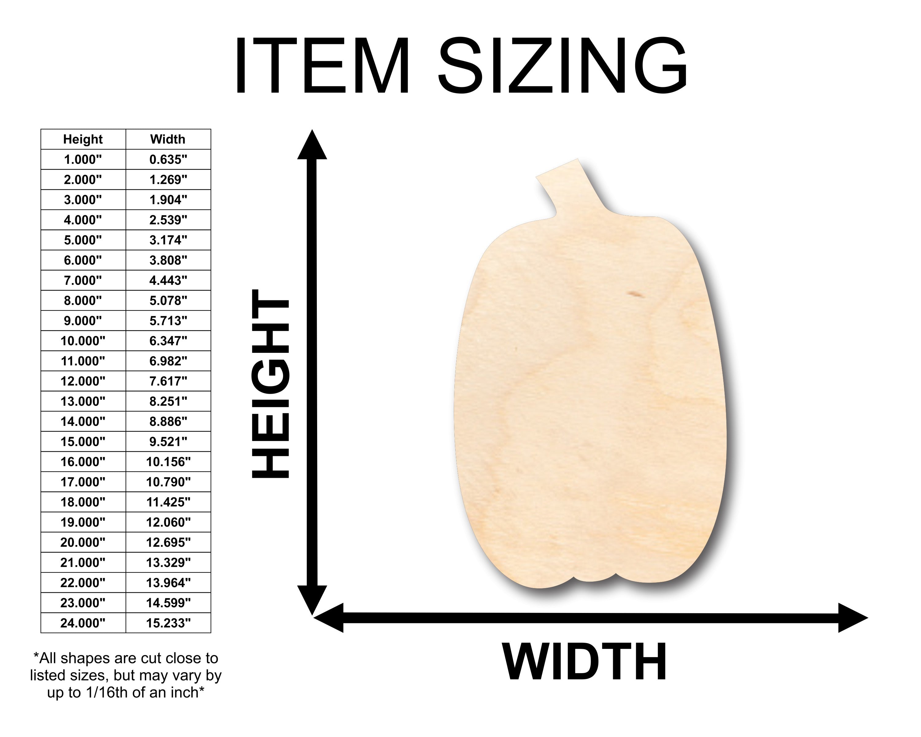 DIY Unfinished Tall Wood Pumpkin Shapes for Crafts - Up to 46 Inches