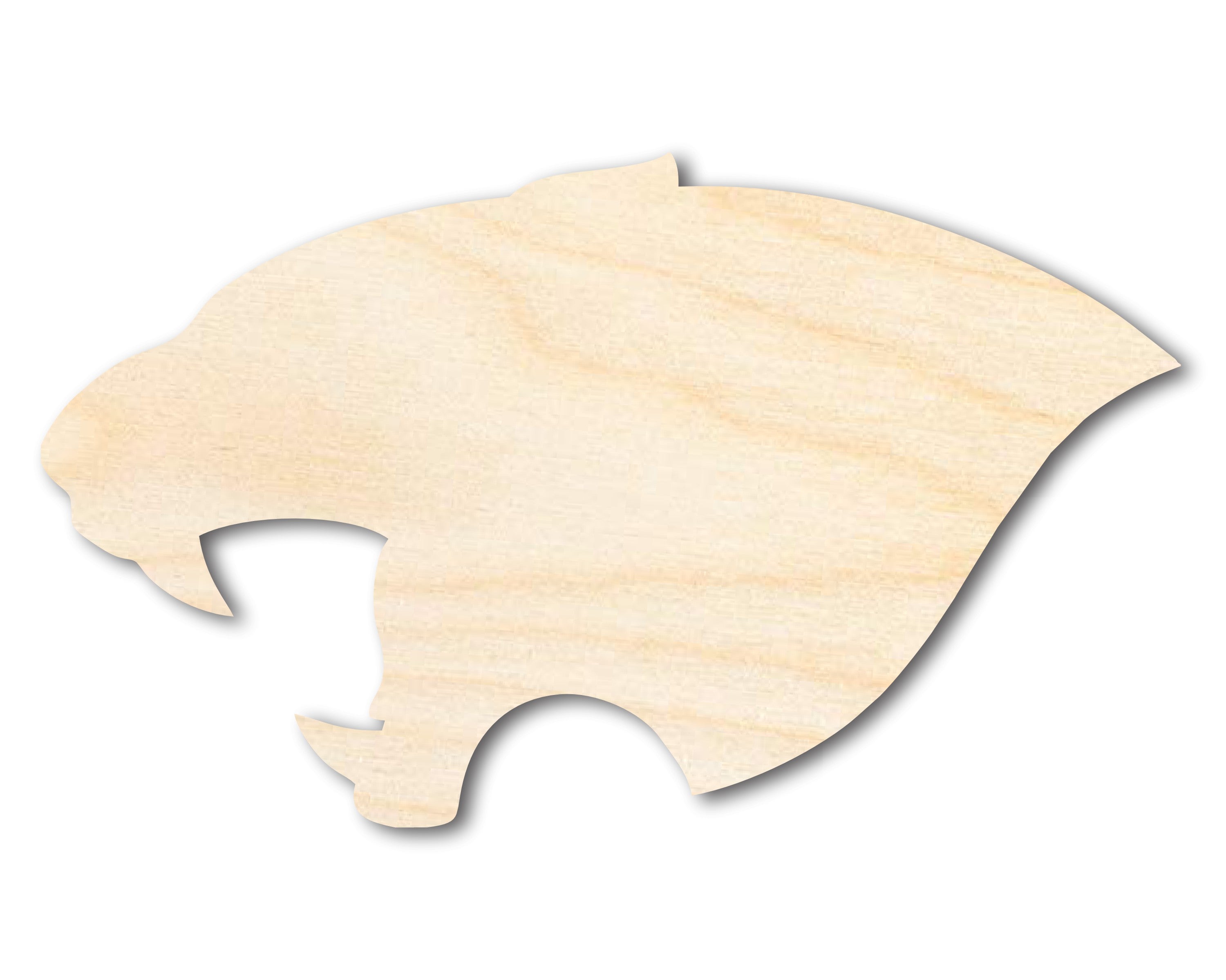Unfinished DIY Craft Cutout in the Shape of a Wood Panther Mascot | Up to 46 Different DIY Options