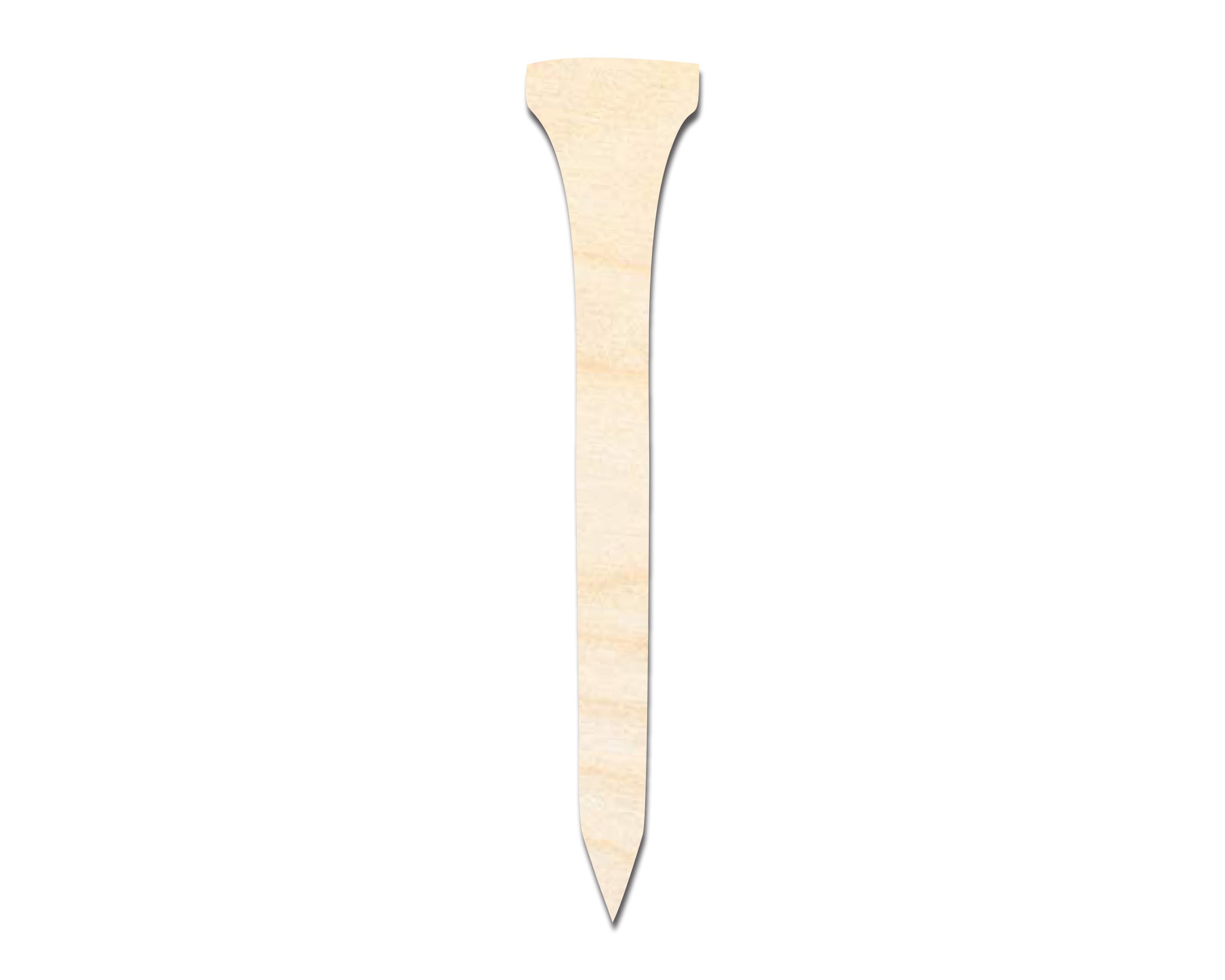 Unfinished Baltic Birch Wood Golf Tee Shape DIY Craft Cutouts, Available in Sizes Up to 46 Inches for Multiple DIY Projects