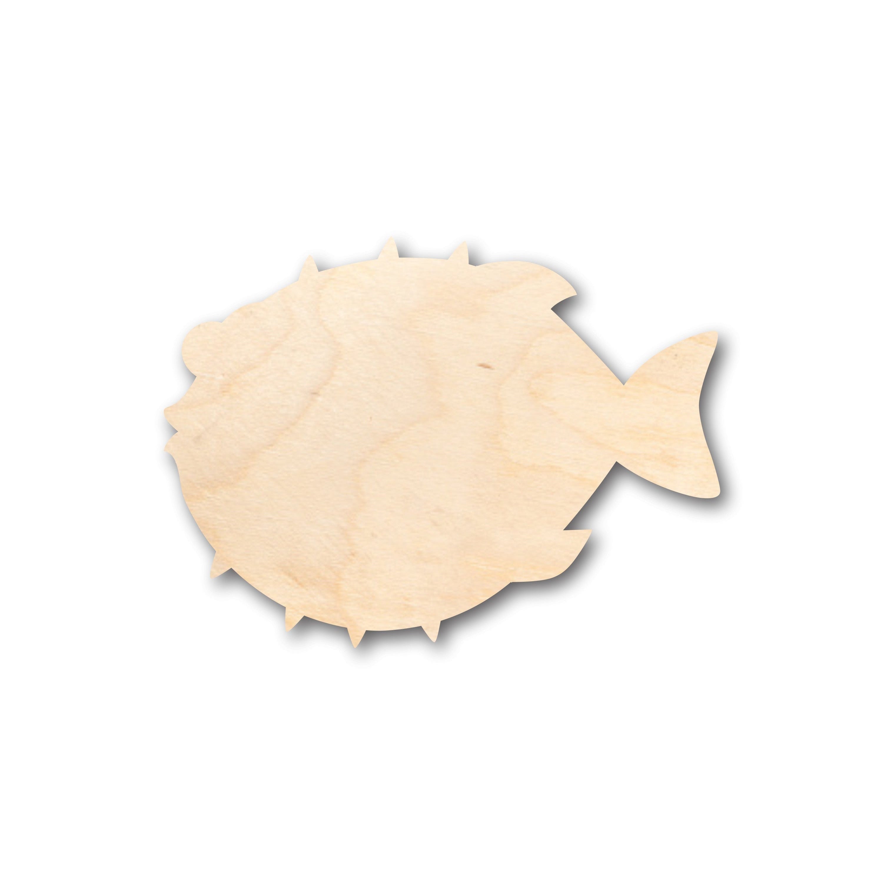 DIY Unfinished Baltic Birch Wood Puffer Fish Shapes up to 24 Inches