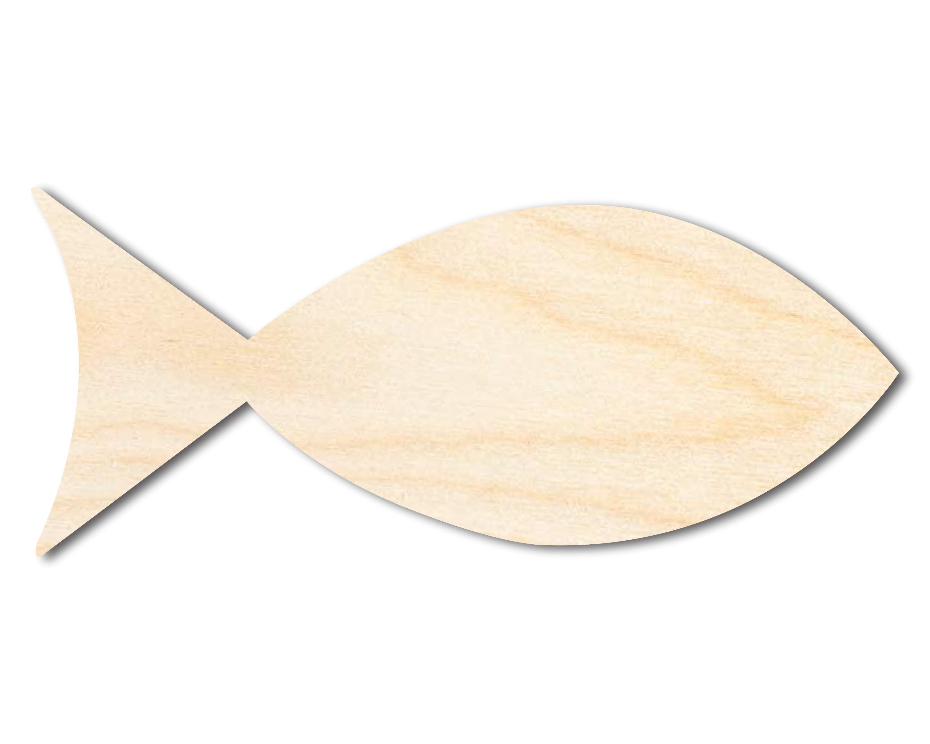 Large and Superior Unfinished Wood Fish - Shaped Silhouette for DIY Craft Cut - outs