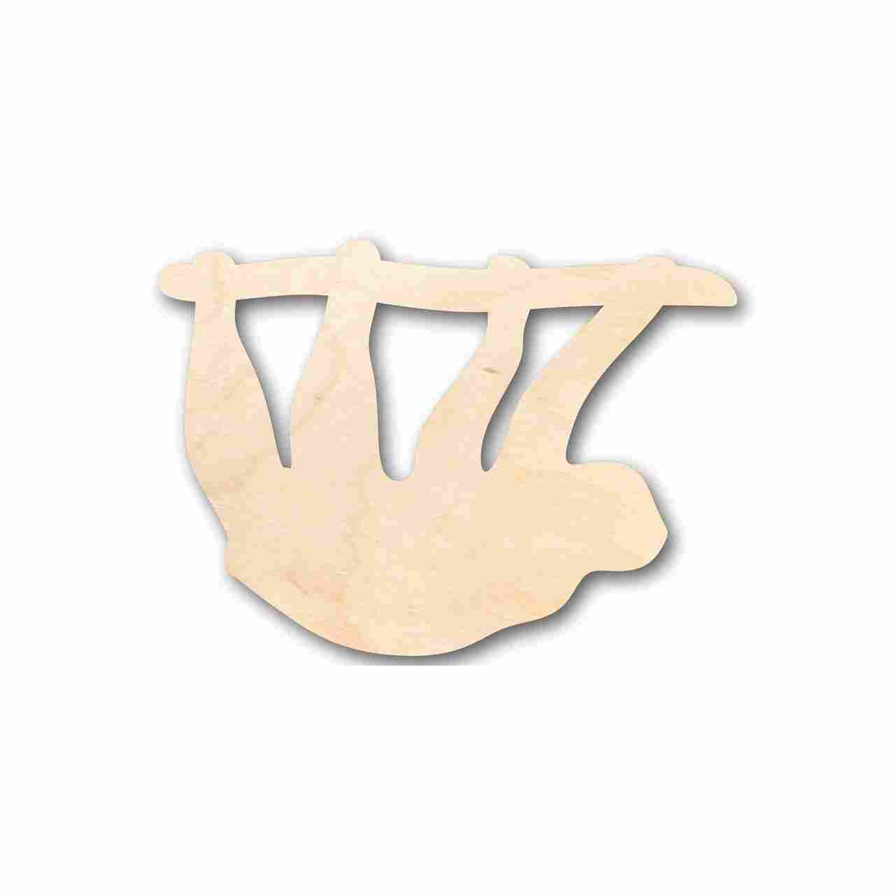 Unfinished DIY Wood Craft in Sloth Shape for Animal and Wildlife Projects - Sizes up to 46 Inches