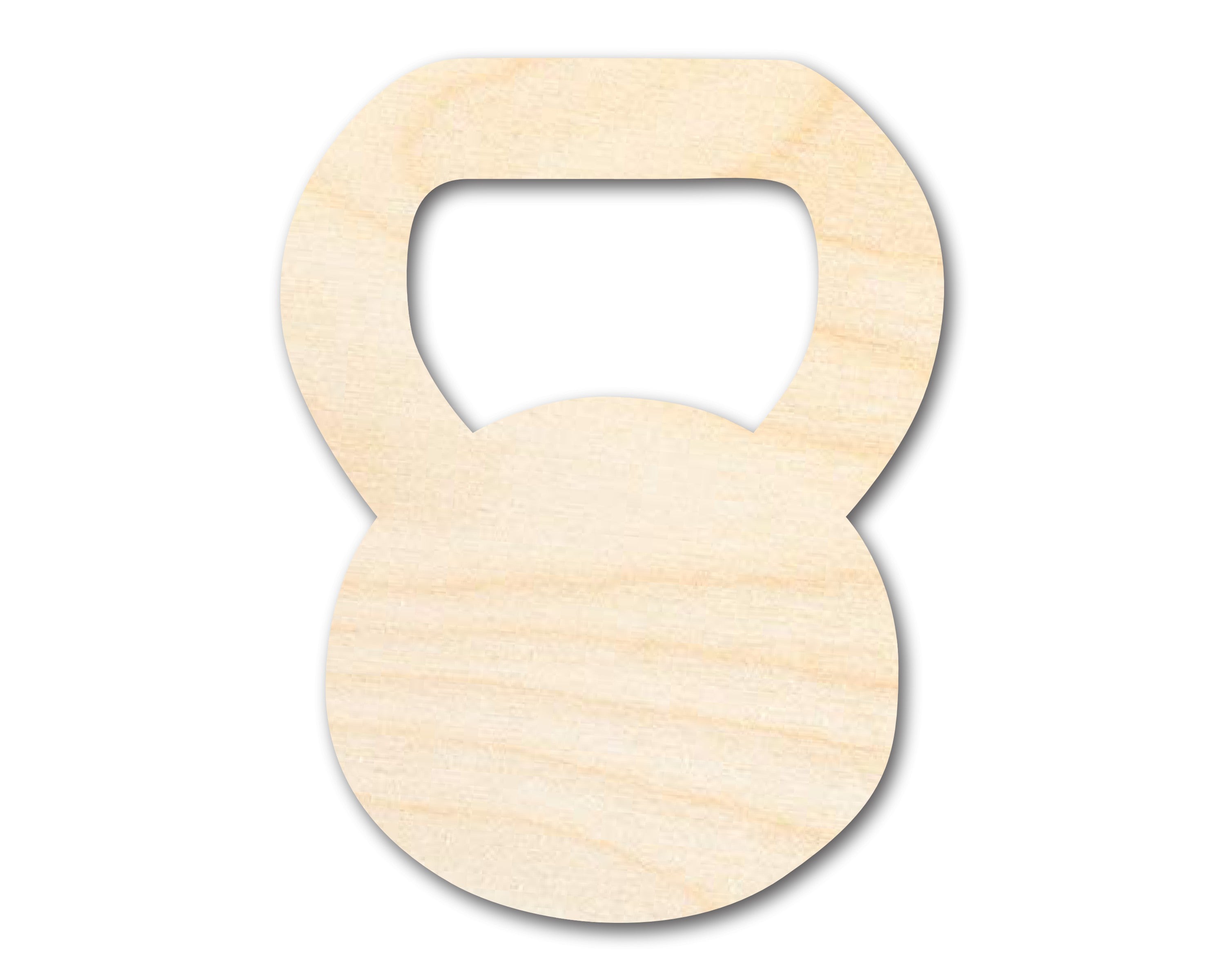 Unfinished Baltic Birch Wood Kettle Ball Shape Fitness Craft Cutout for Up to 46 DIY Projects