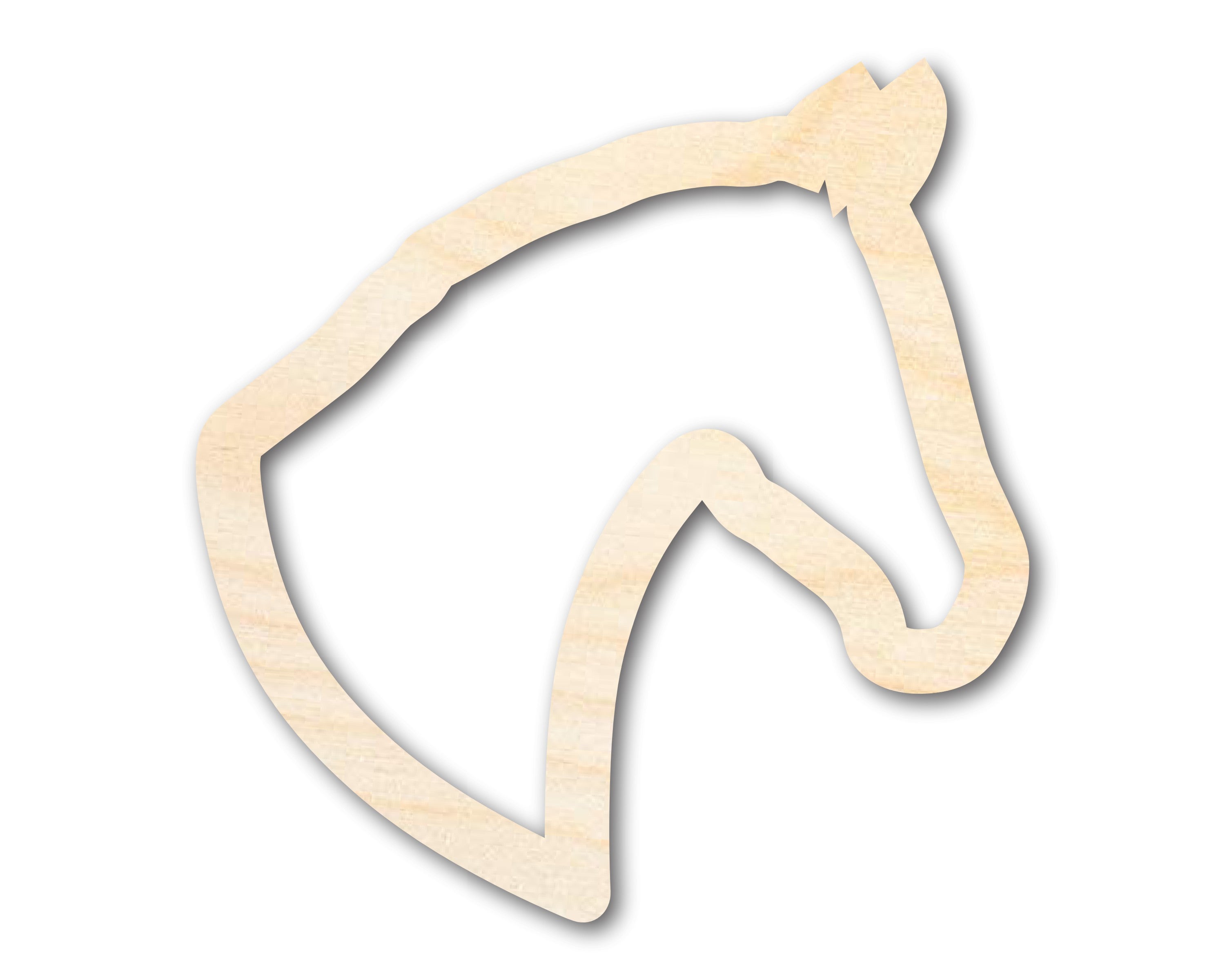 DIY Unfinished Baltic Birch Wood Horse Outline Cutout, Sizes Up to 46