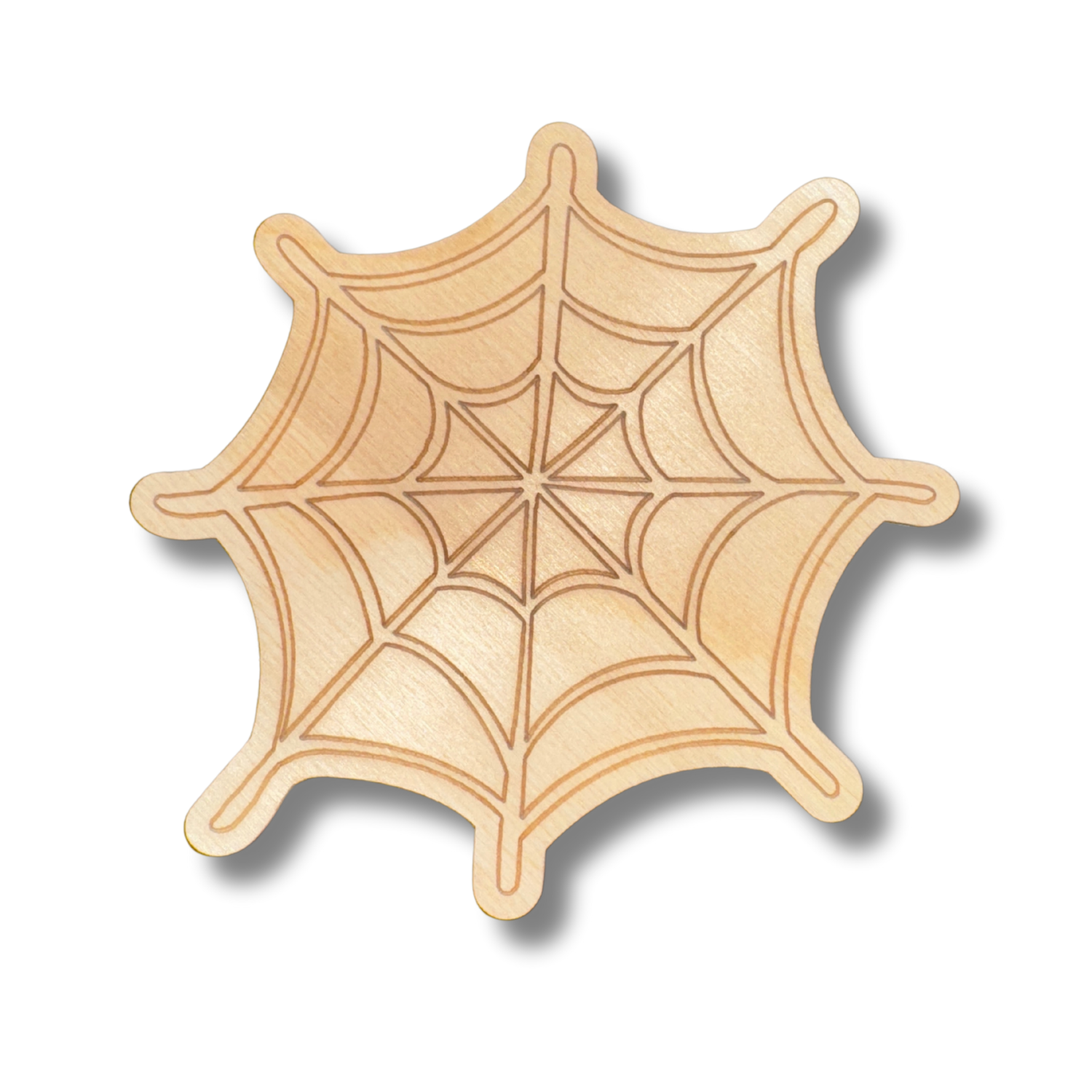 Unfinished Wood Etched Spider Web Shape | Paint By Line Crafts | up to 30 DIY
