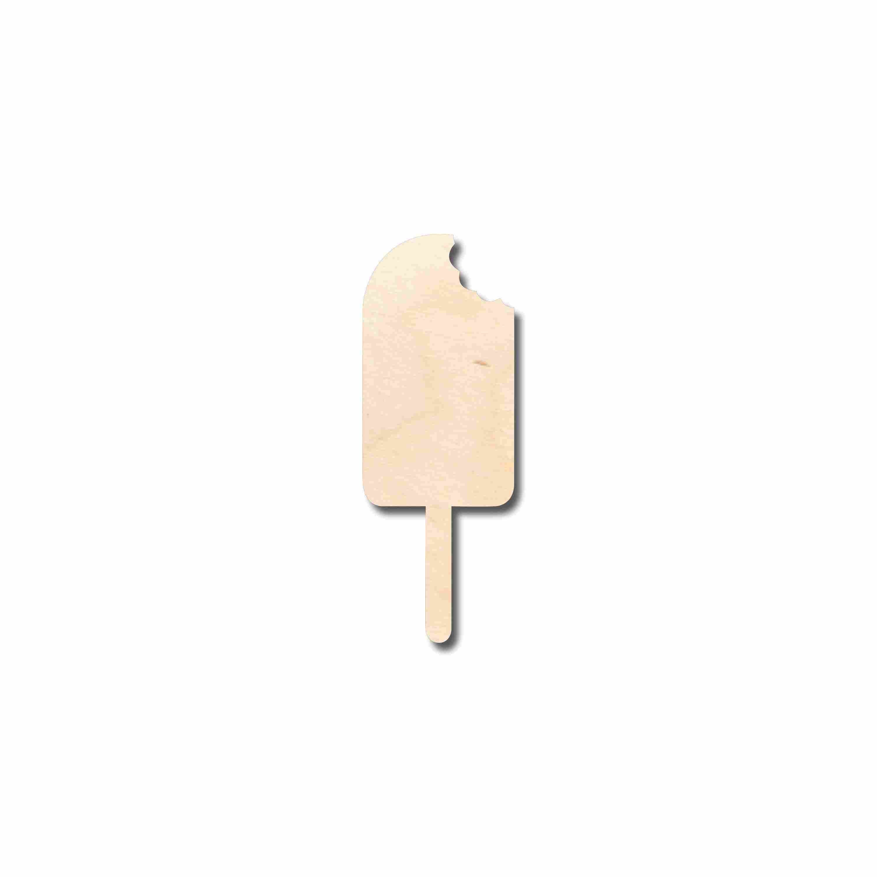 DIY Unfinished Wood Popsicle Craft with Bite Silhouette - Up to 46 Projects