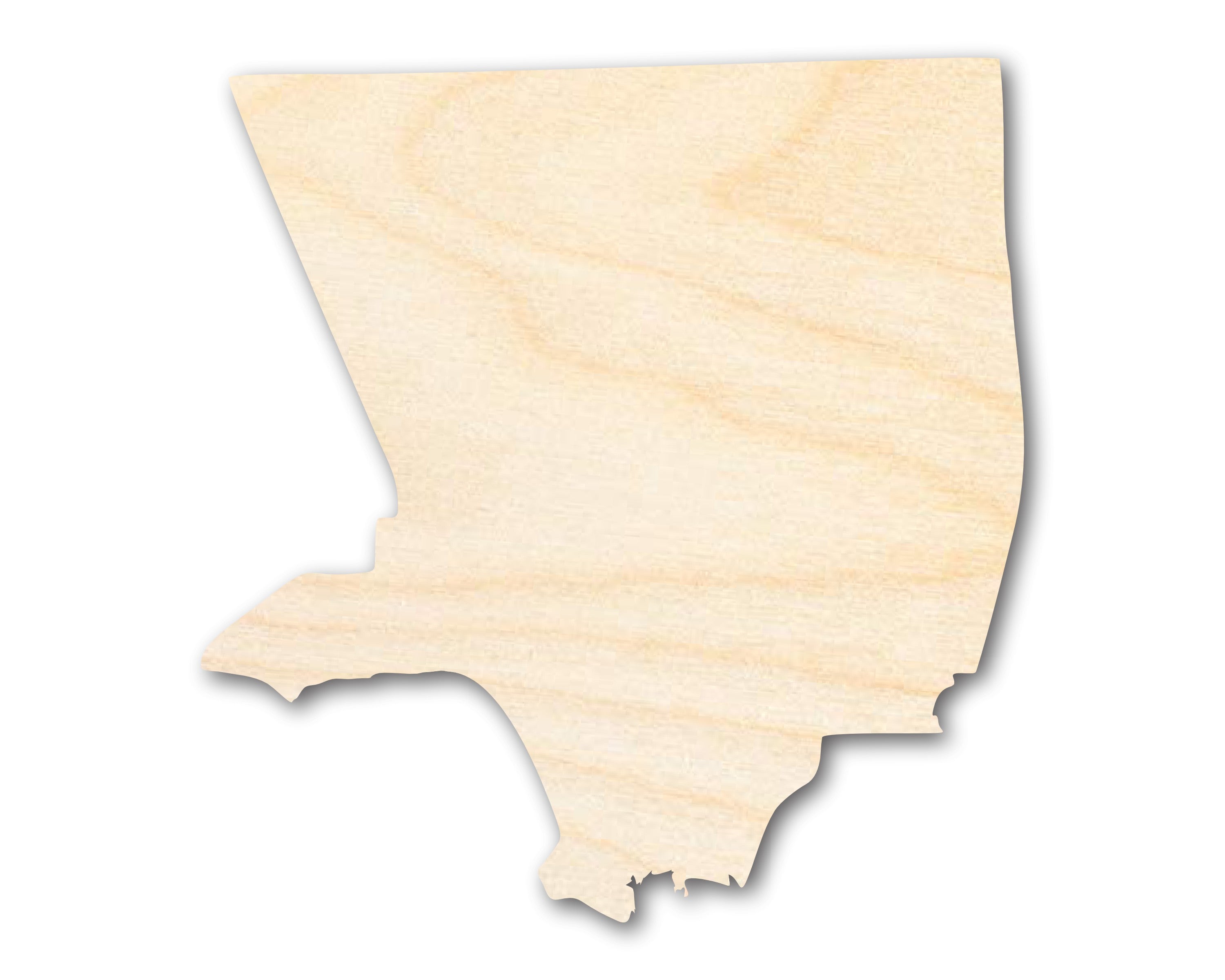 Unfinished Baltic Birch Wood Cutout in the Shape of Los Angeles LA County for DIY Crafts up to 46 Inches
