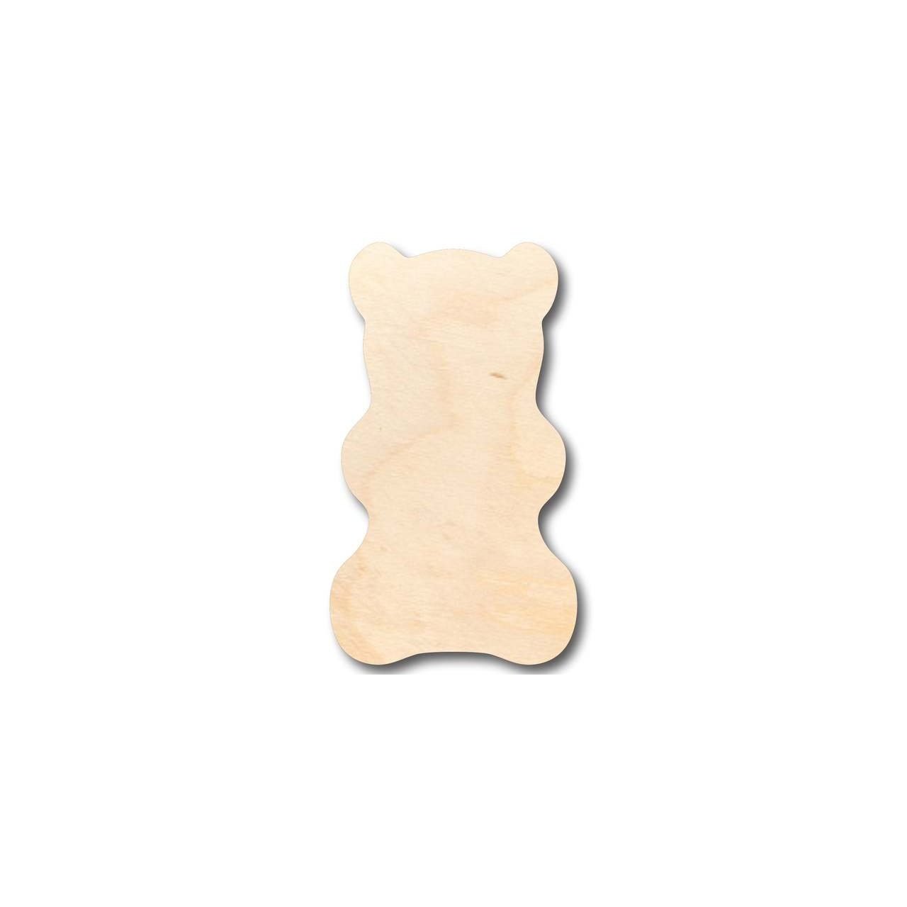 DIY Unfinished Baltic Birch Wood Gummy Bear Shapes up to 24 Inches