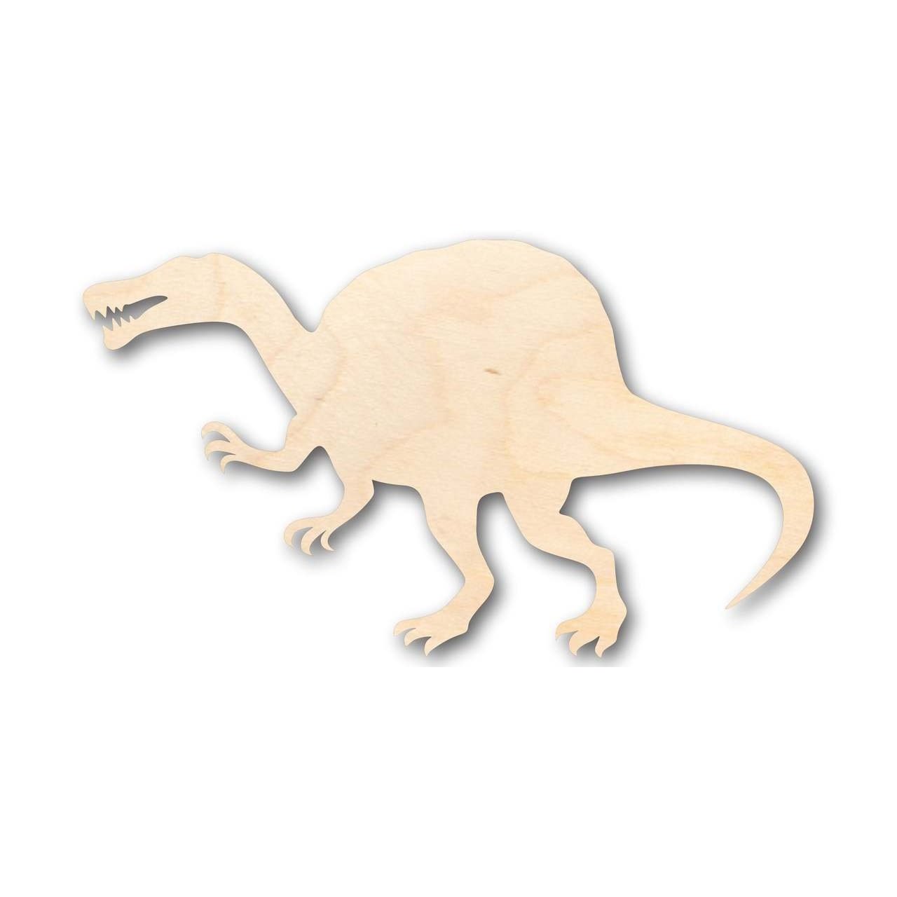 Unfinished DIY Wood Craft in Spinosaurus Dinosaur Shape - Suitable for Up to 46 DIY Projects