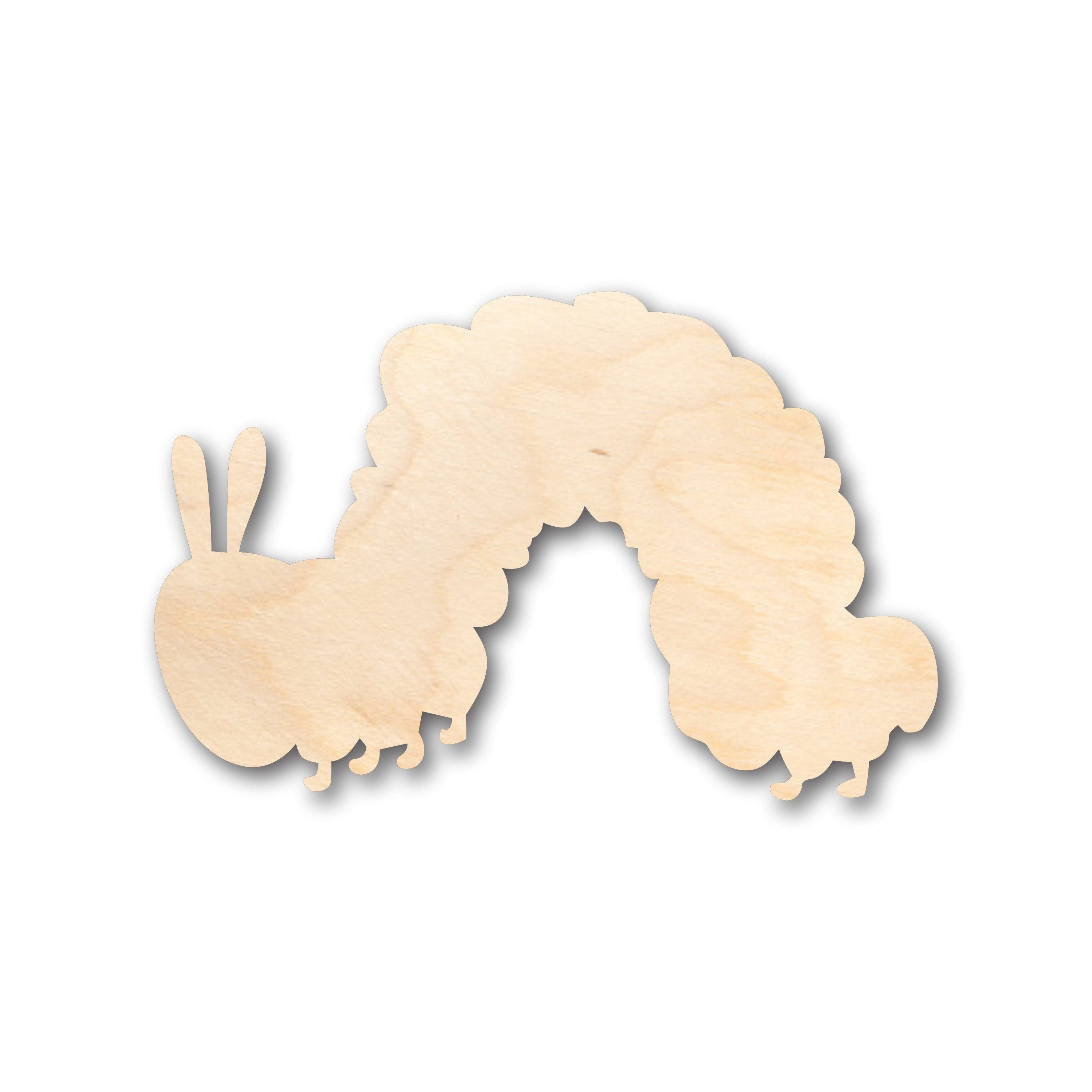 DIY Unfinished Wood Caterpillar Shapes for Crafts, Up to 46 Pieces