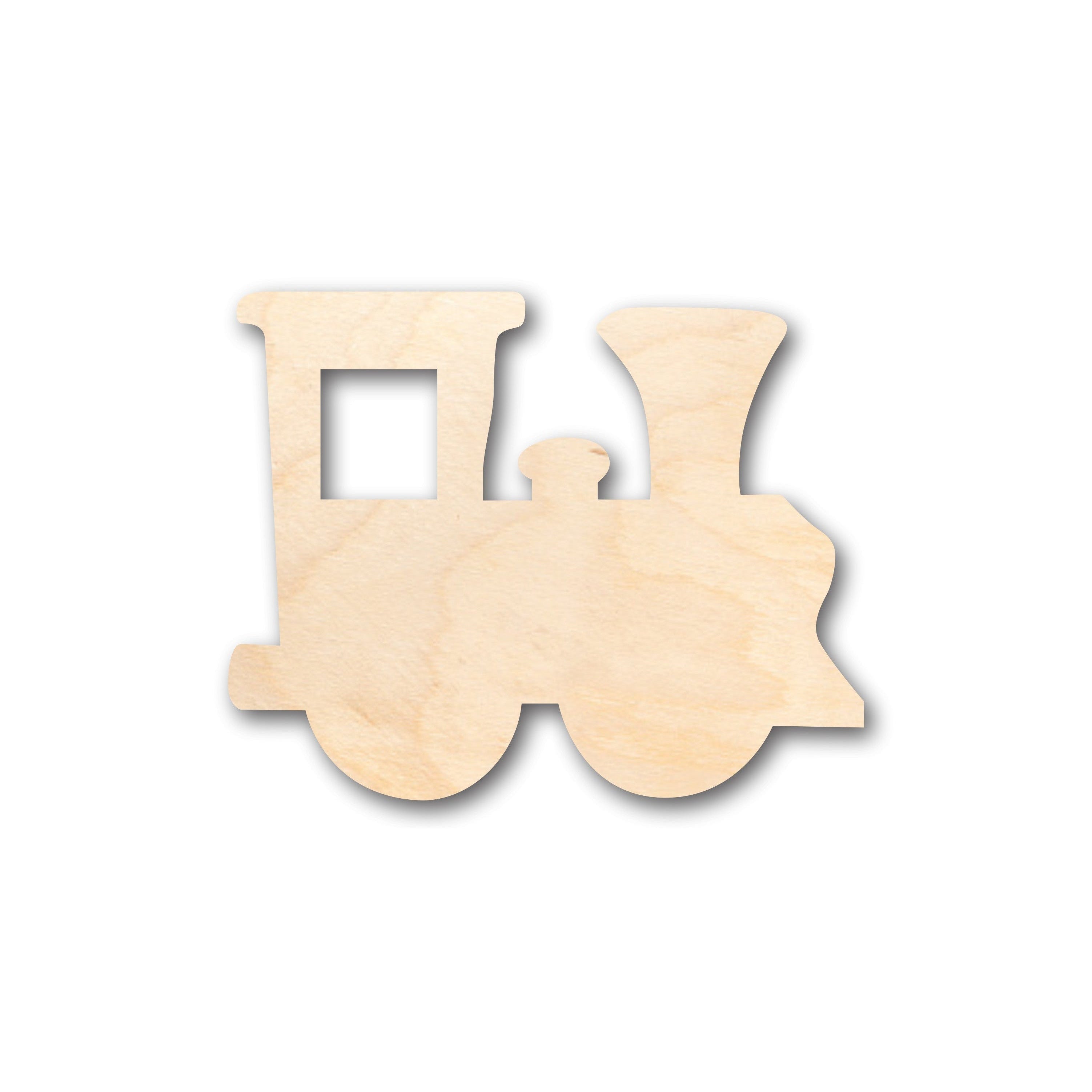 Unfinished DIY Wood Craft in the Shape of a Train Locomotive - Up to 46 Pieces for Your Creative Projects