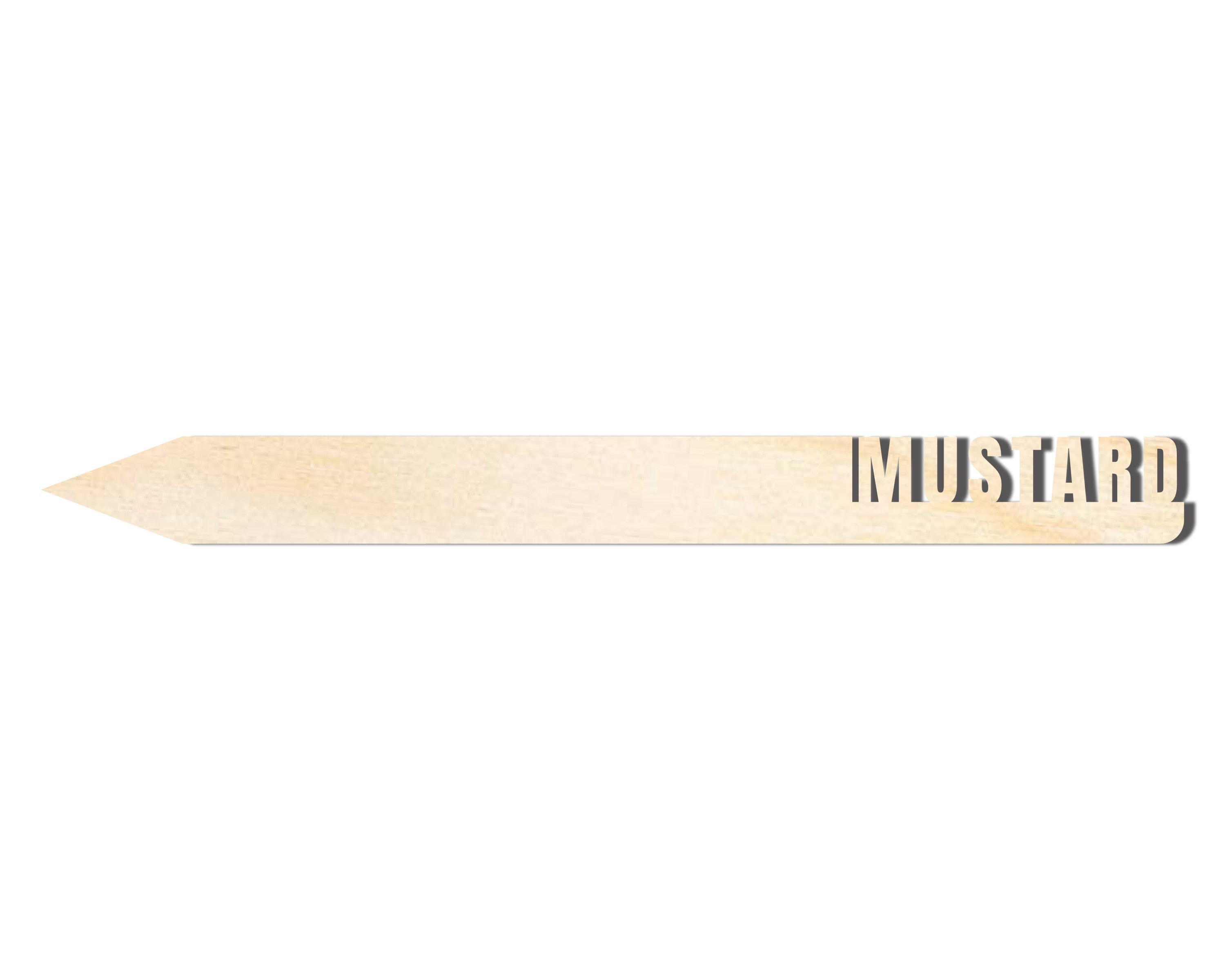 DIY Unfinished Baltic Birch Mustard Garden Stake Cutouts up to 24 Inches