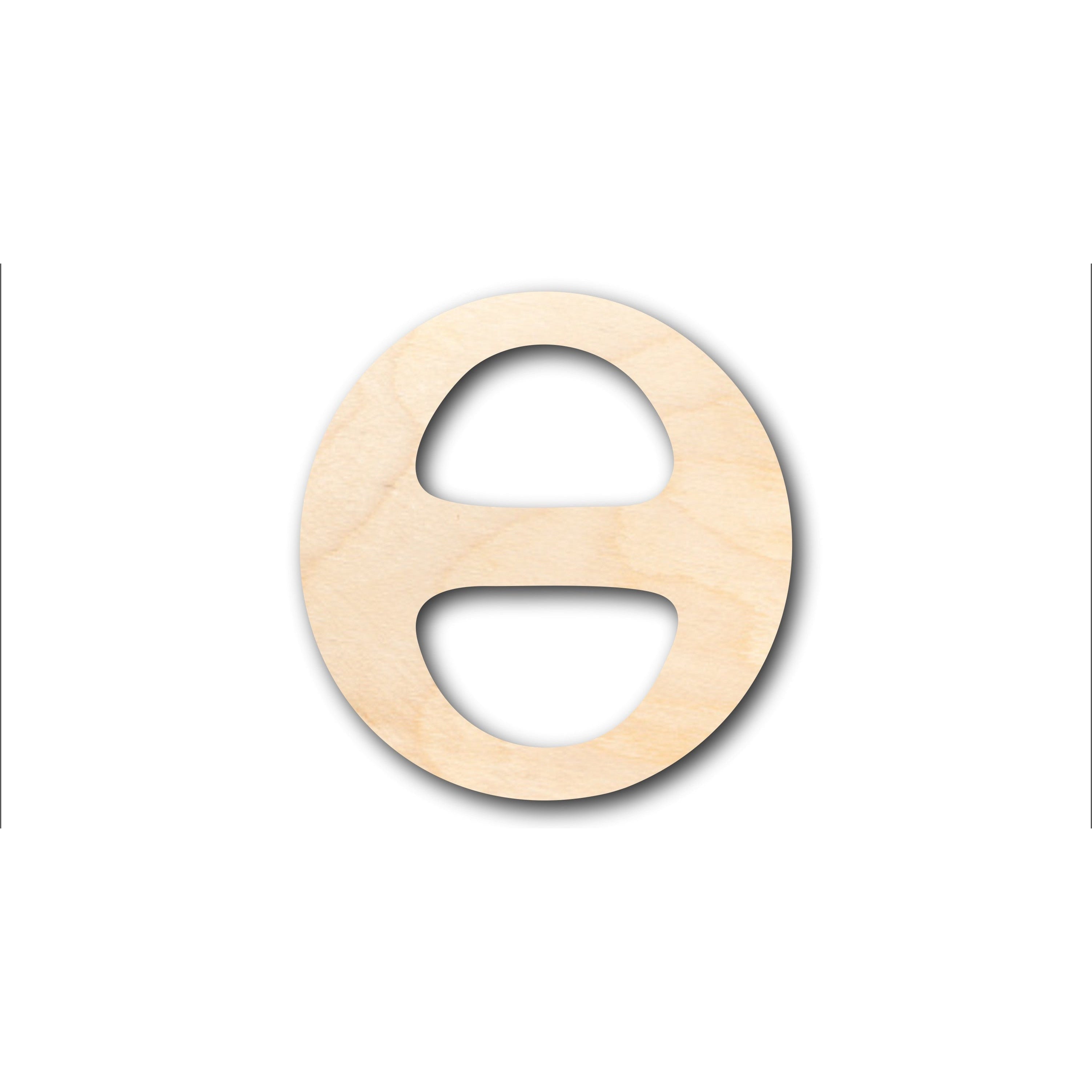 Unfinished DIY Crafting Wood Bold Theta Shape - Ideal for Up to 46 DIY Projects