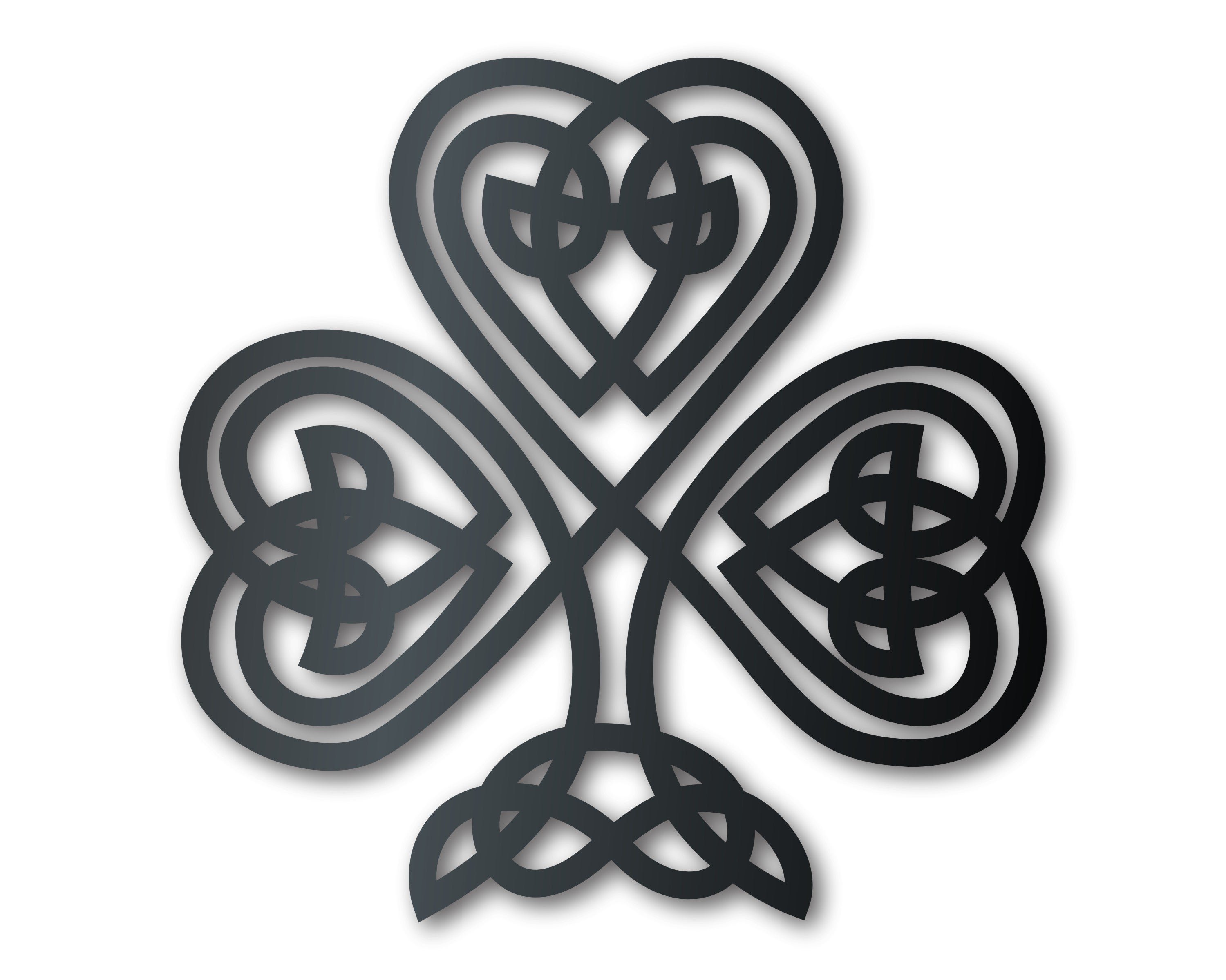 14 - Color Metal Celtic Irish Shamrock Wall Art for St Patrick's Day