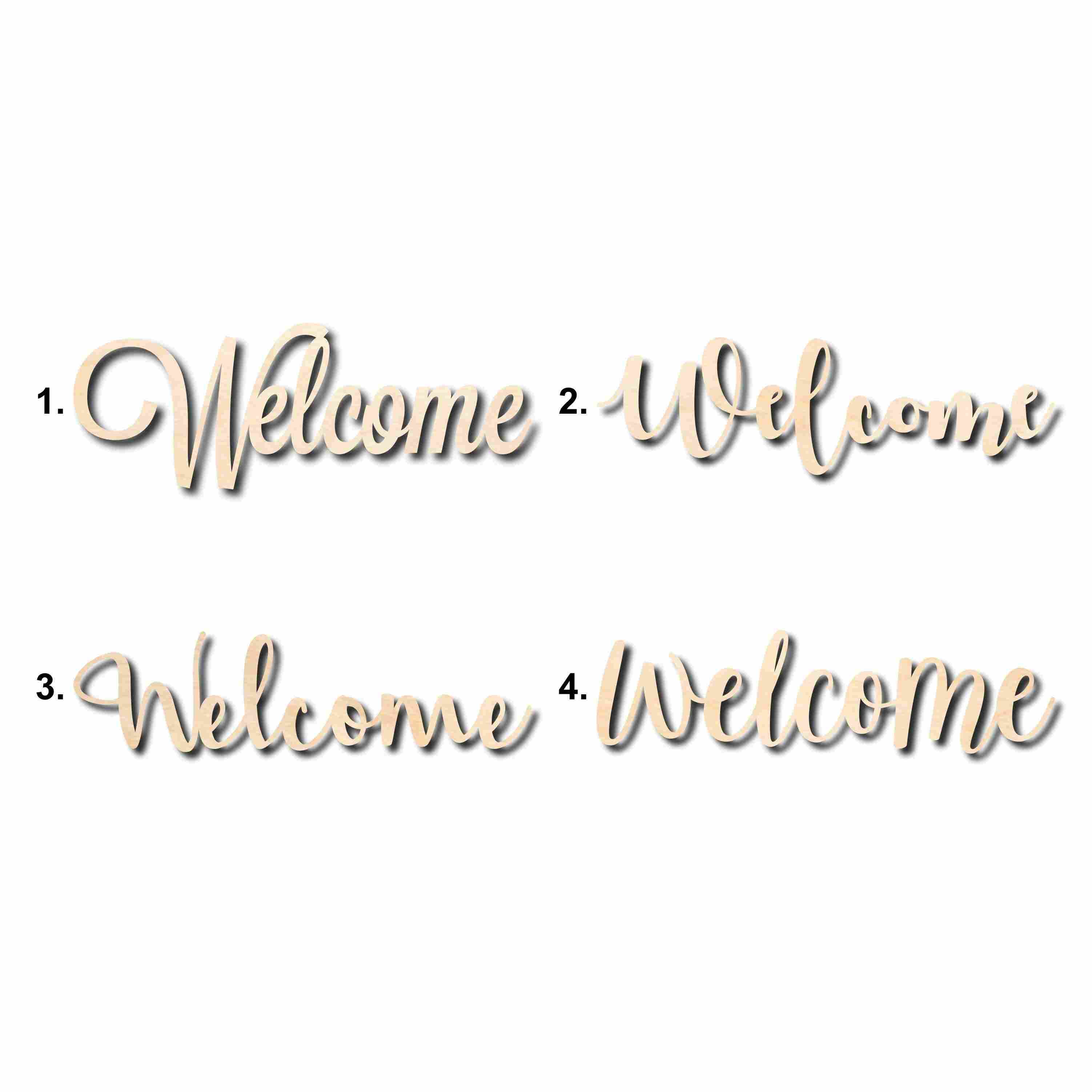 Unfinished Wood Cutout DIY Welcome Sign for Home Decor