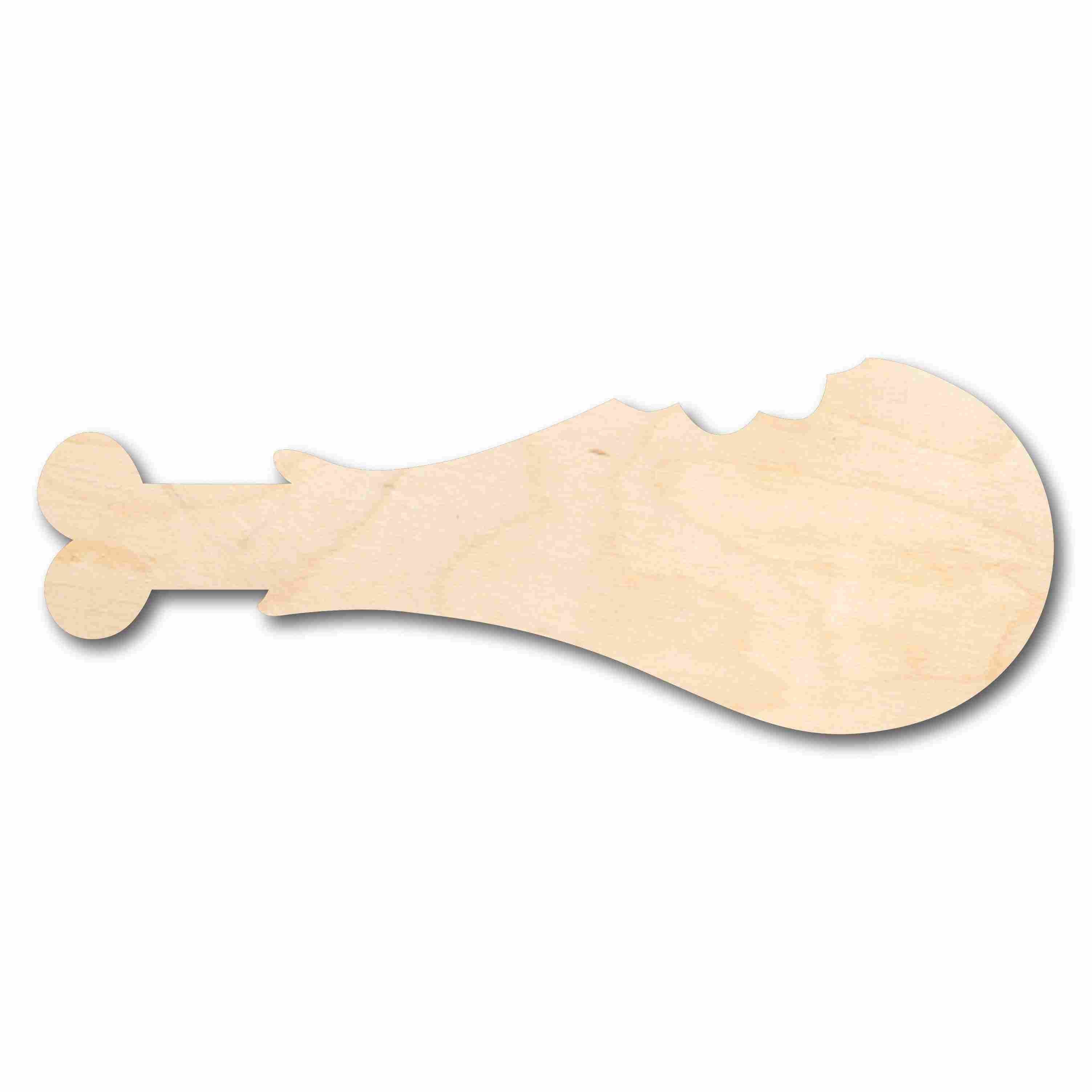 DIY Unfinished Sanded Wood Turkey Leg with Bite Silhouette - Up to 46 Crafts