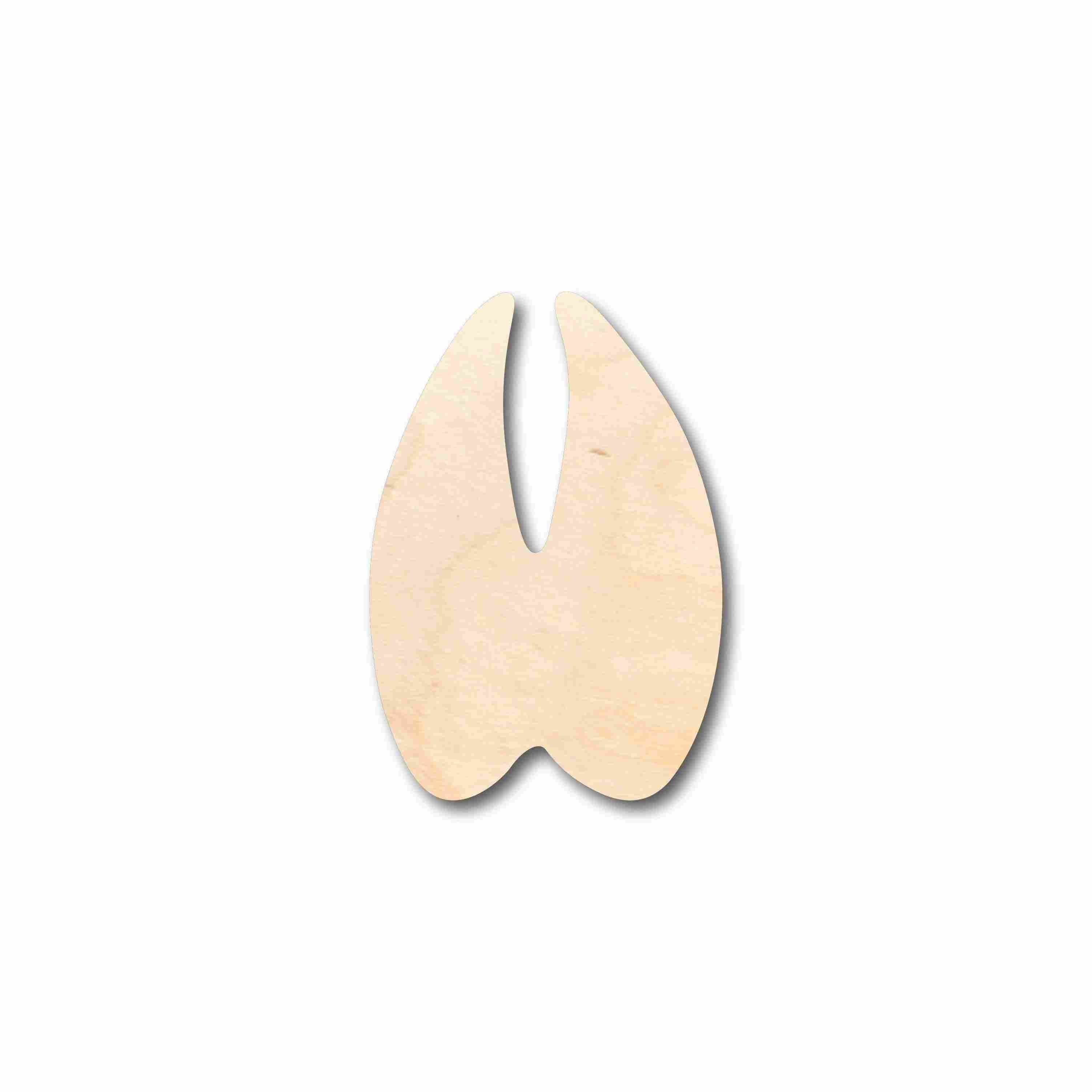 Unfinished Baltic Birch Wood Deer Track Foot Print Silhouette - Ideal for Up to 46 Do - It - Yourself Crafts