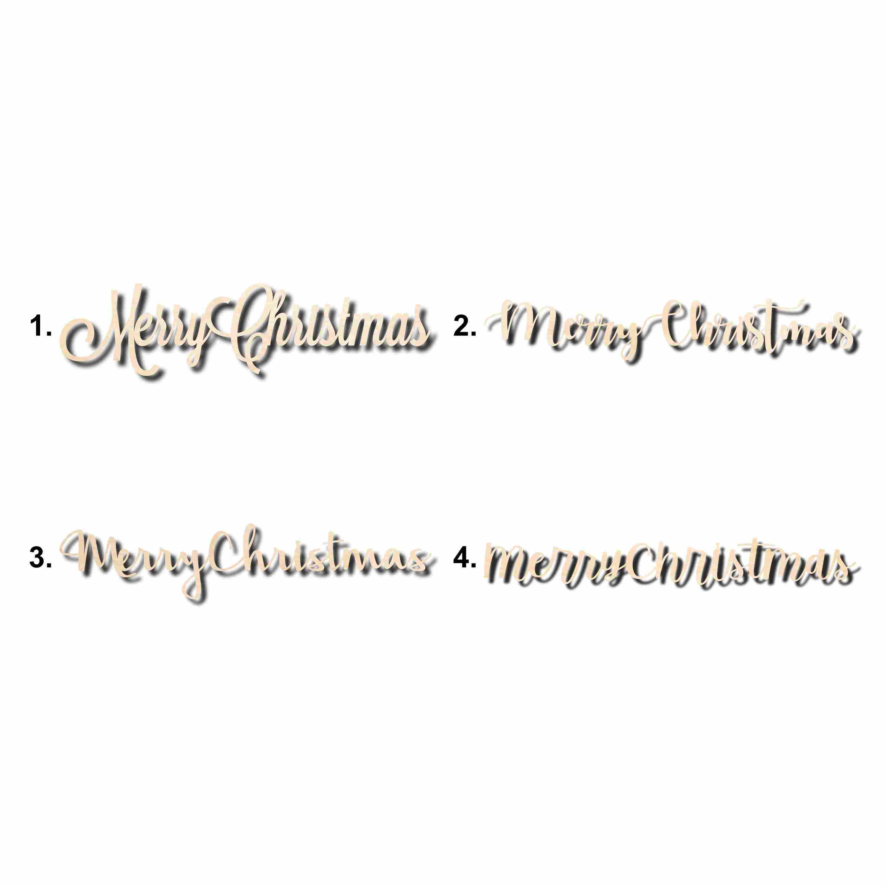 DIY Unfinished Merry Christmas Wood Sign Cutout for Home Decor