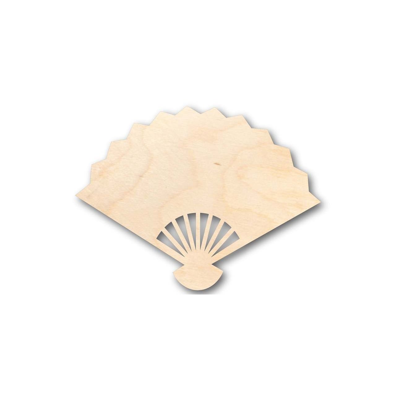 DIY Asian Unfinished Wood Fan Shape Crafts up to 46 Inches