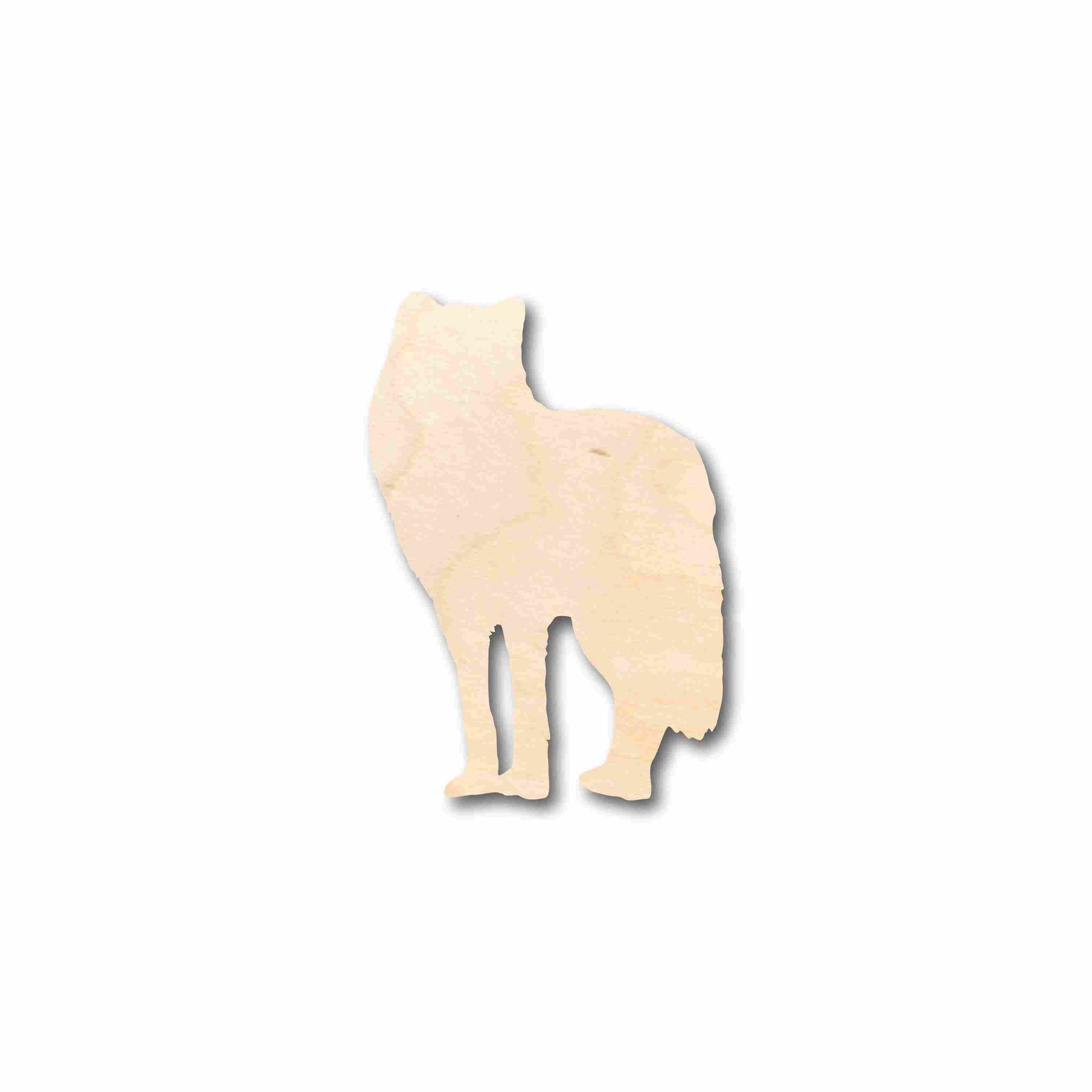 DIY Unfinished Wood Wolf Silhouette for Crafts up to 46