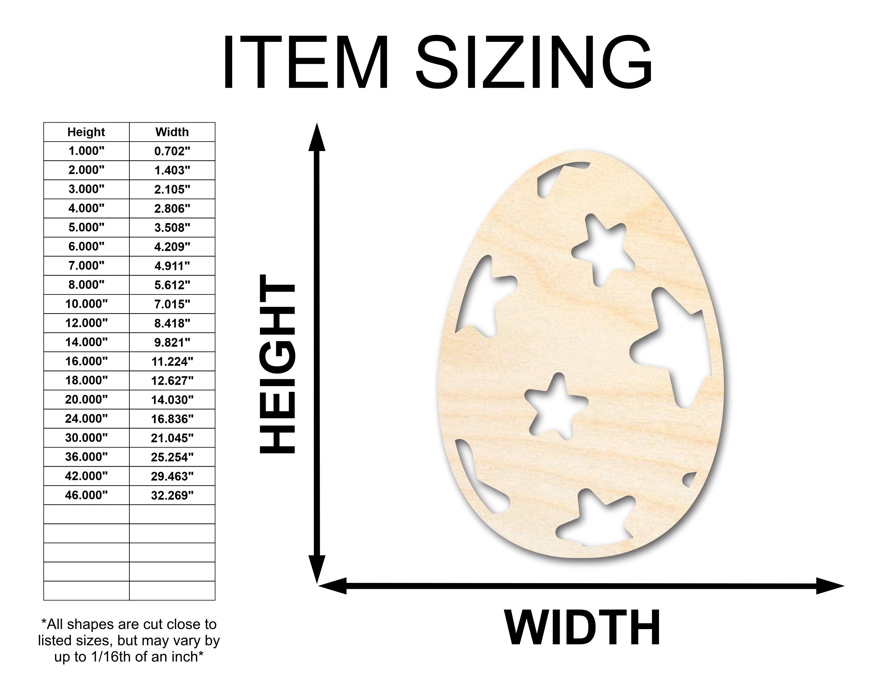 DIY Easter Unfinished Wood Starry Egg Shape, Up to 46 for Your Crafts