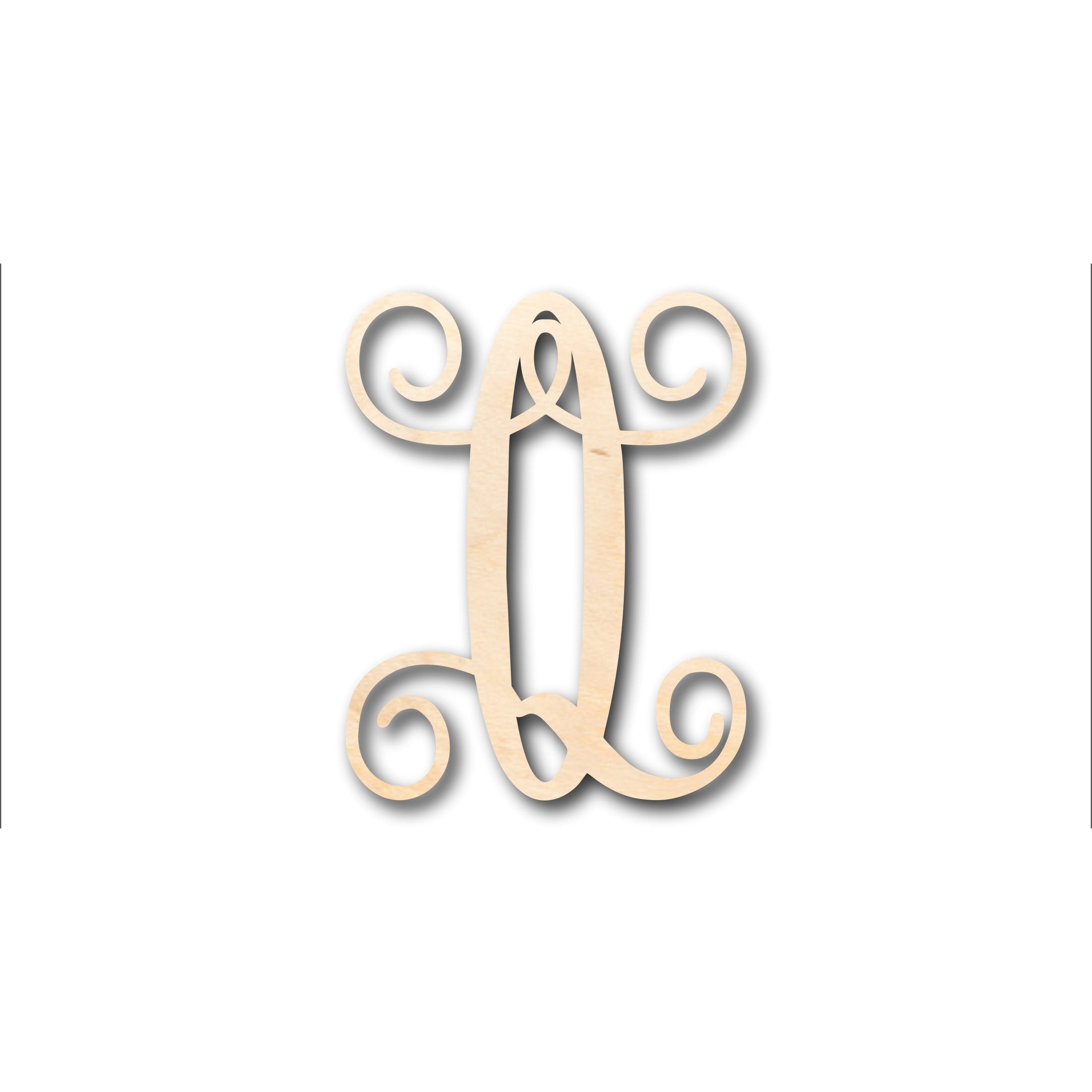 DIY Unfinished Wood Q - Shaped Monogram for Crafts up to 46