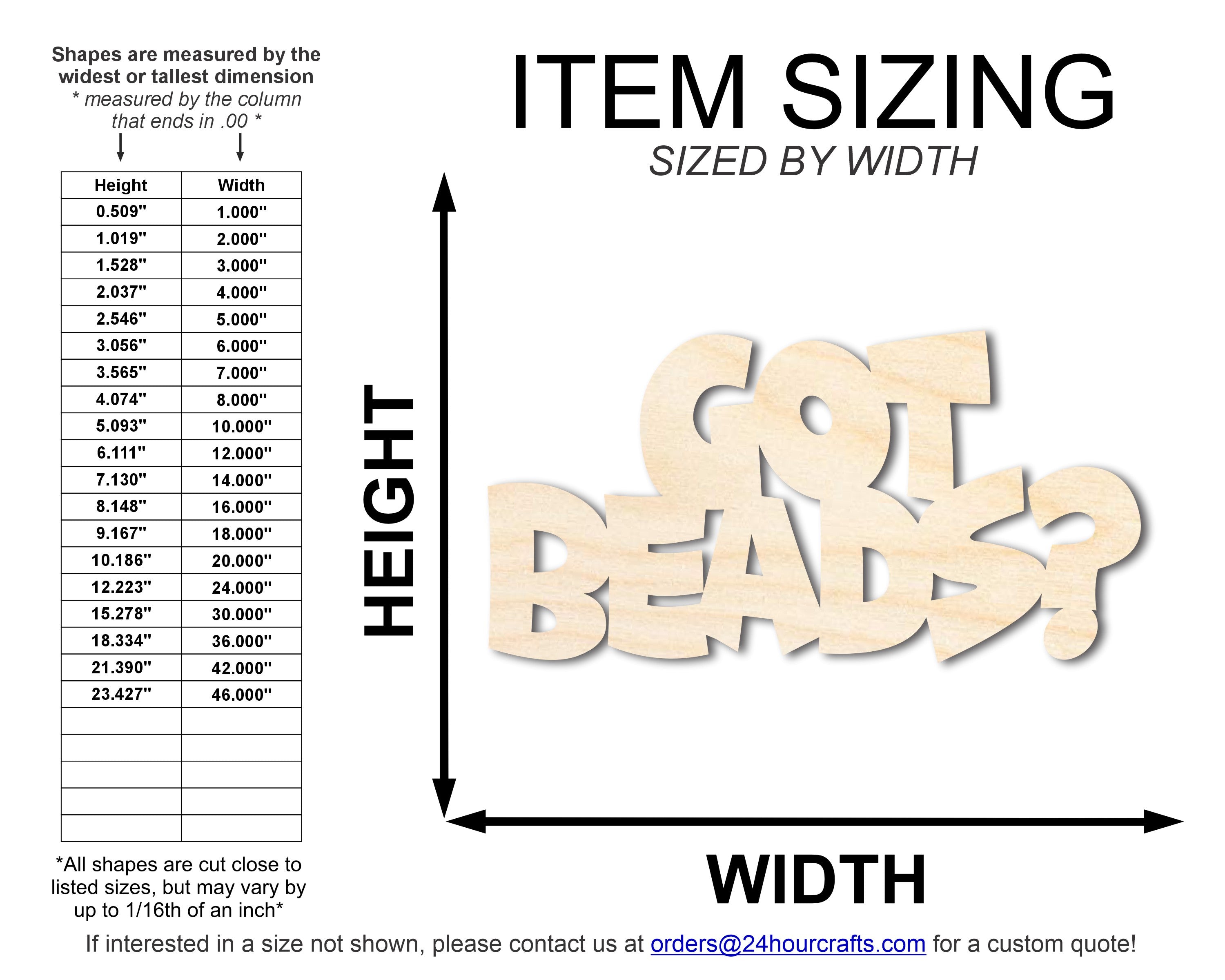 DIY Unfinished Baltic Birch Wood Bead Shapes up to 46 Inches