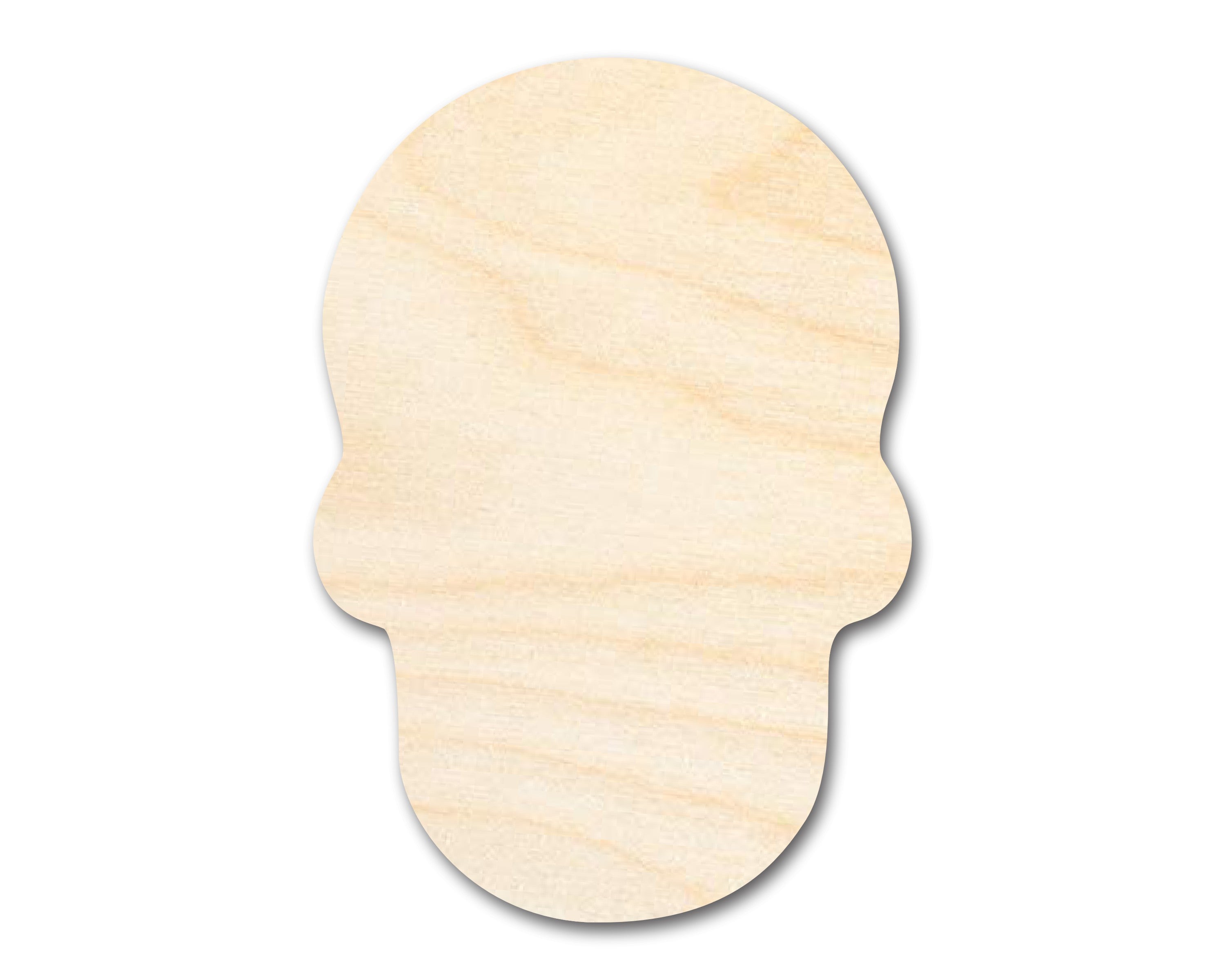 Enhanced Unfinished Wood Sugar Skull Silhouette for DIY Craft Projects
