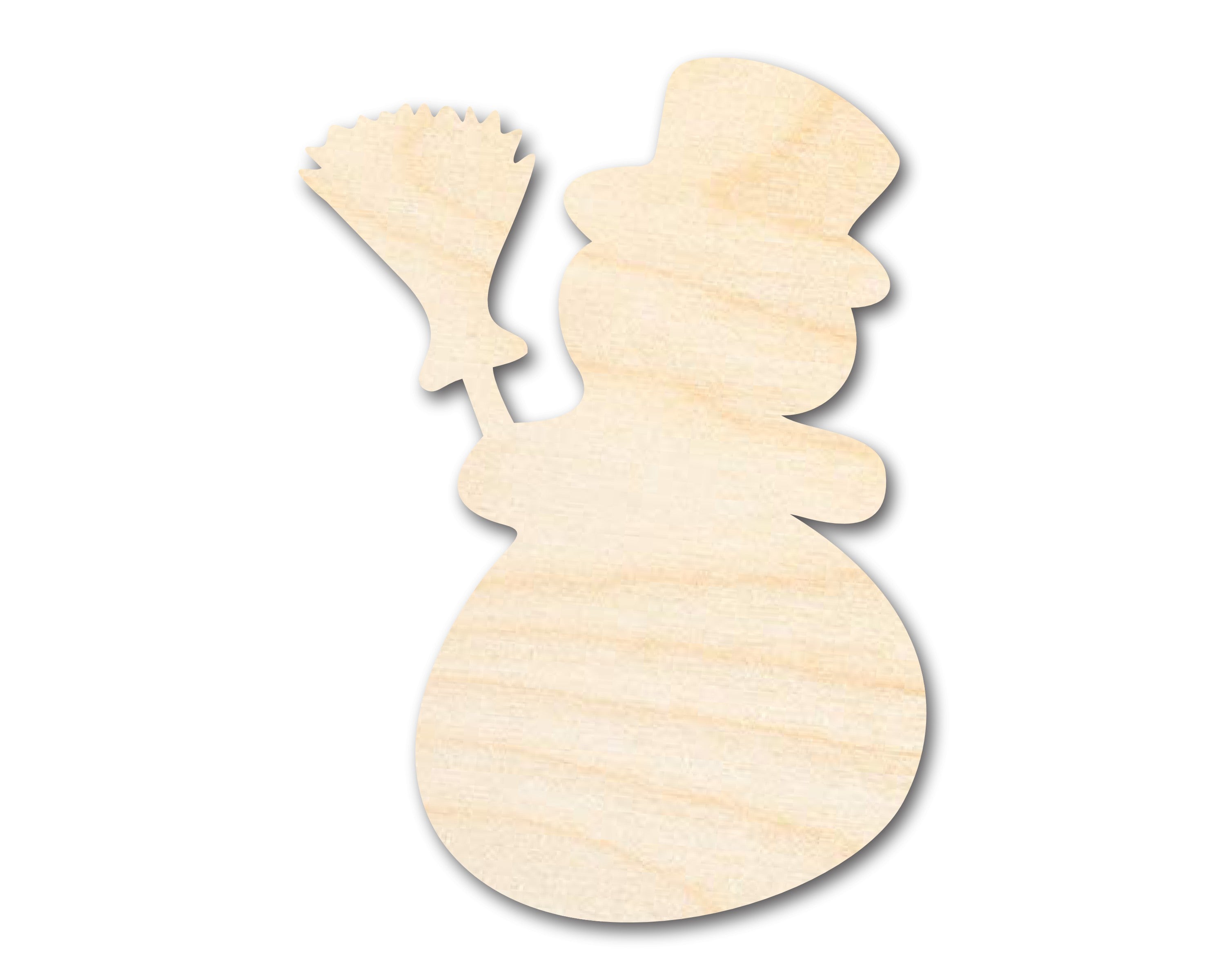 Unfinished Baltic Birch Wood Snowman Shape for Winter Crafts - Sizes up to 36 Inches in Diameter