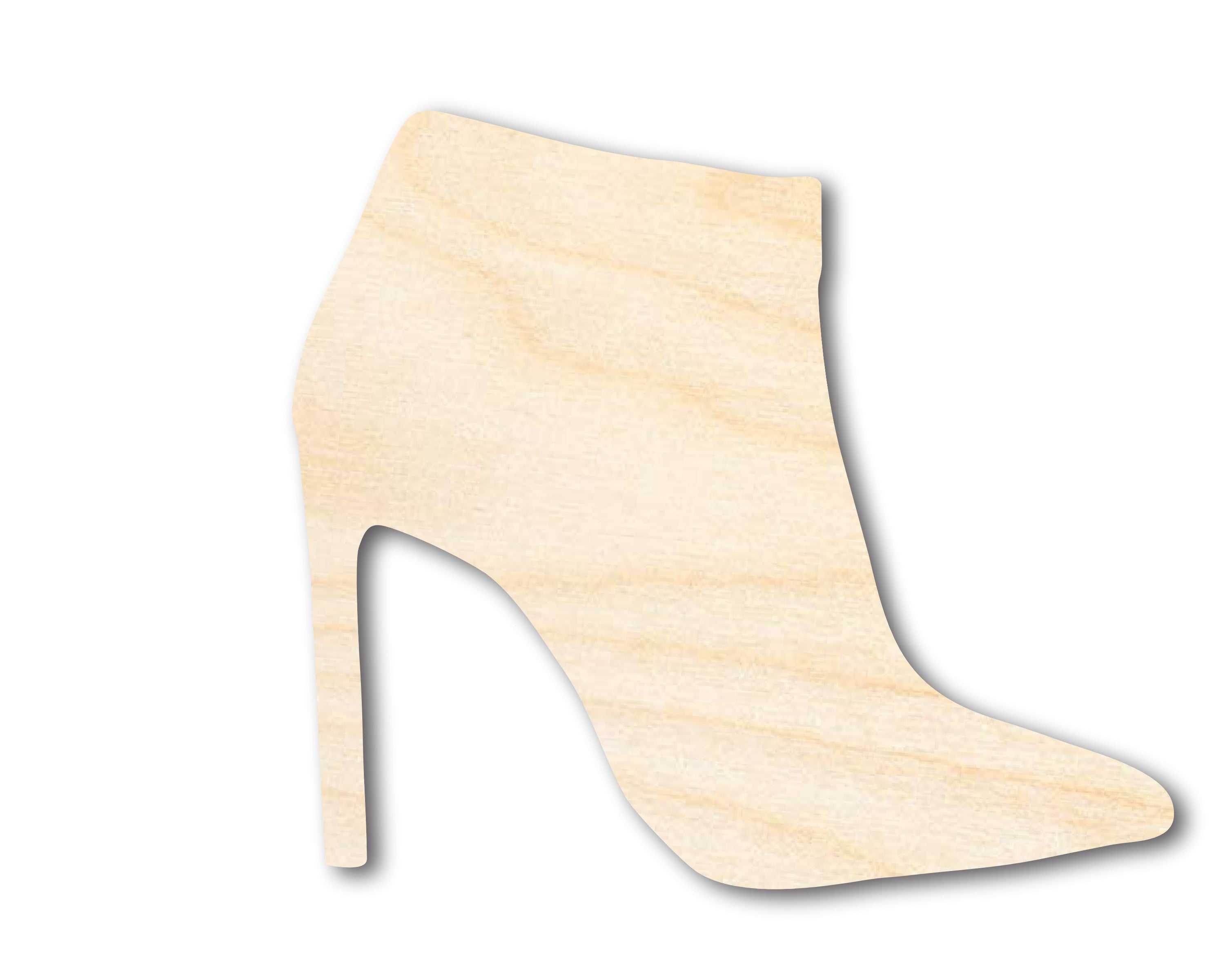 DIY Unfinished Wood Stiletto Bootie Shapes - Up to 36 Inches for Crafts
