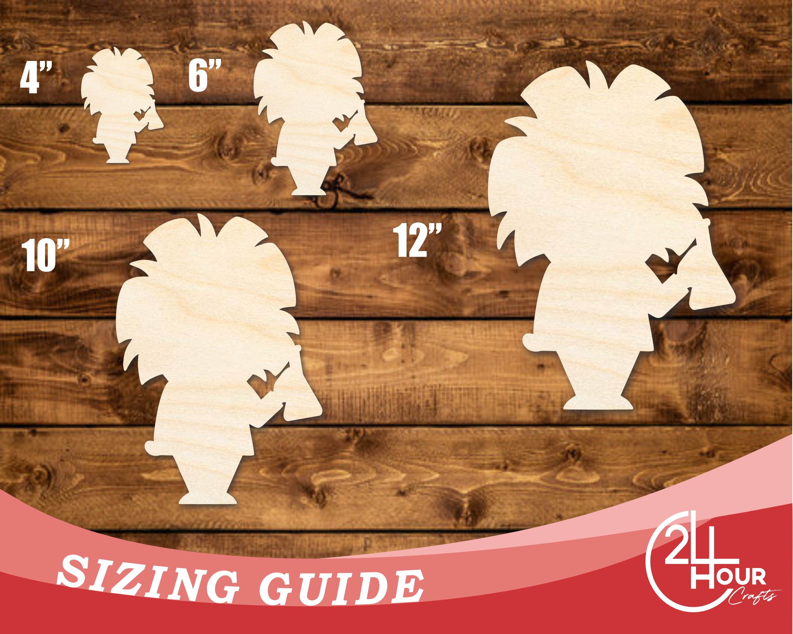 Unfinished Baltic Birch Scientist Shape DIY Craft Cutouts up to 46 Inches