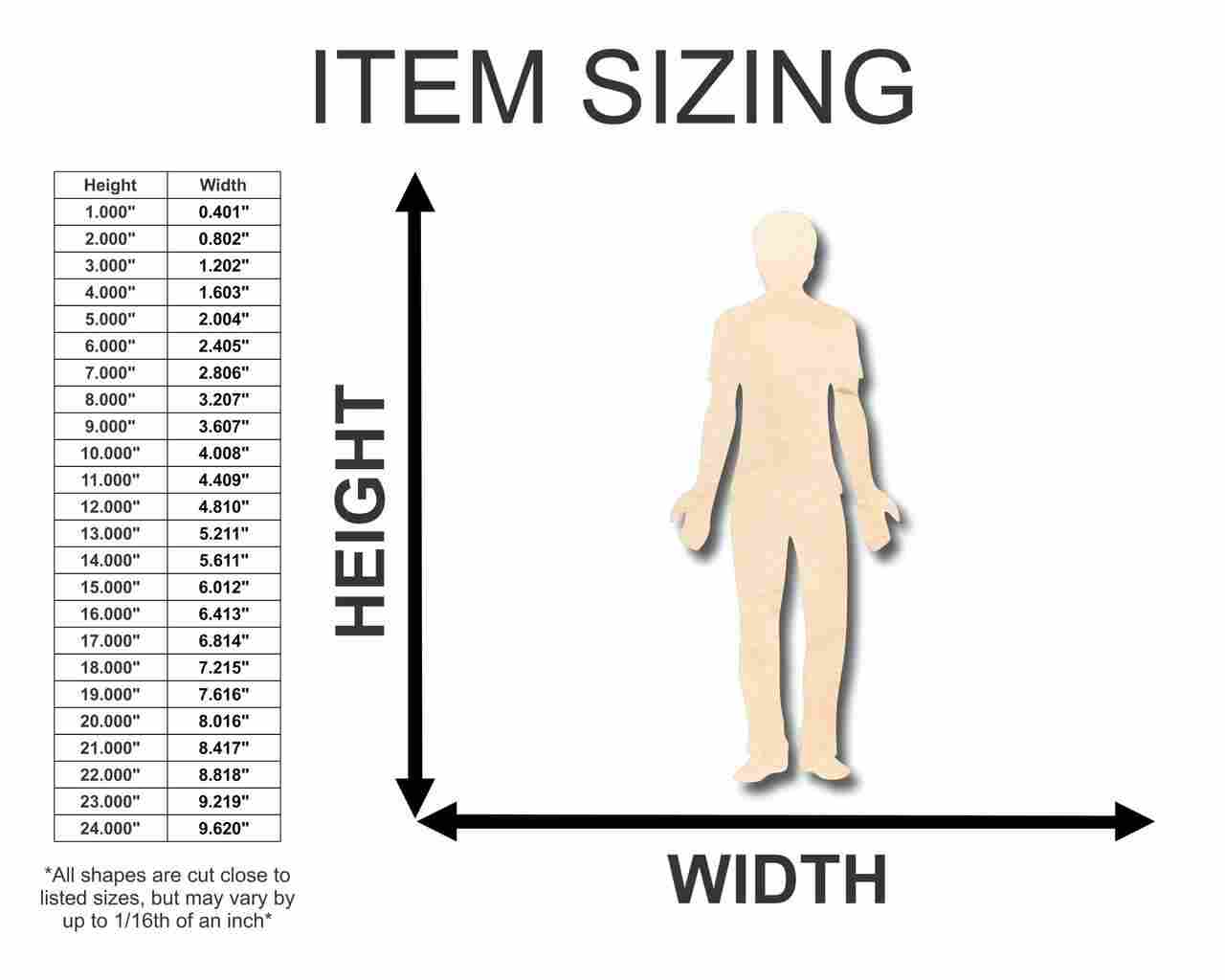 DIY Unfinished Wood Man Shape - Up to 46 for Creative Crafts
